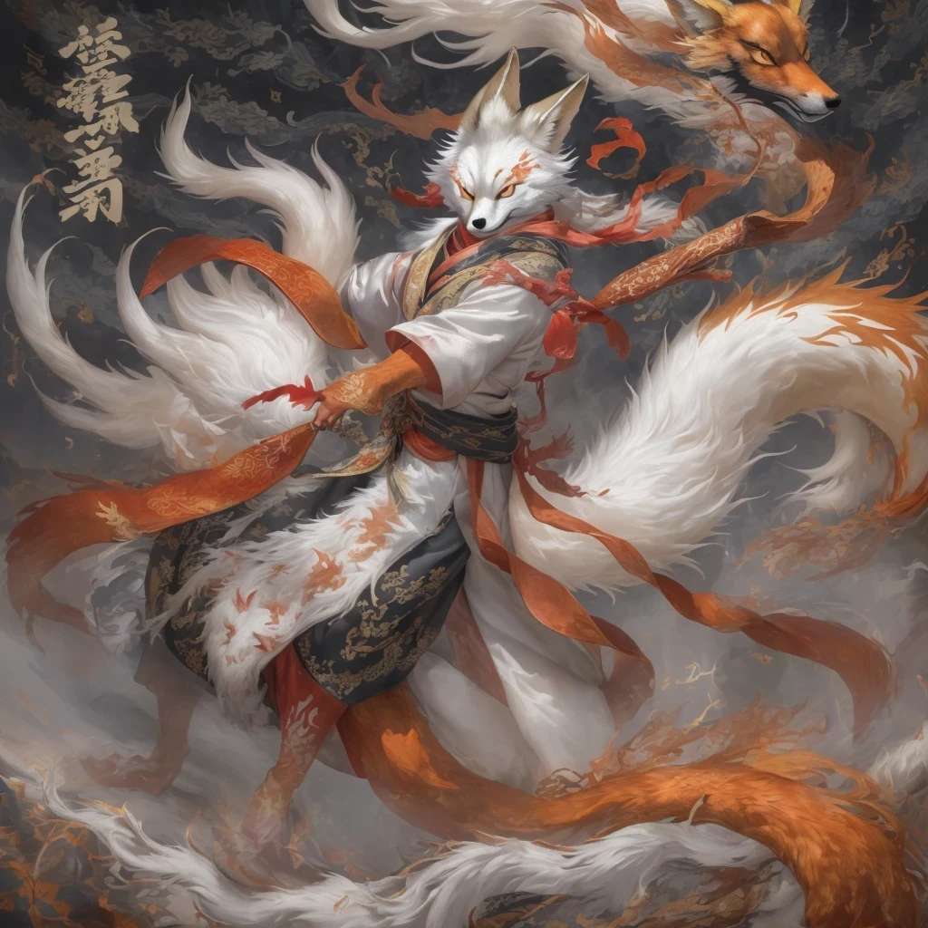 Nine-tailed fox 32k,red and white仙魔界, Chance encounter with Liu Hanshu, He saw his old self in him, Decided to accept him as a disciple, teach him how to protect himself, But because of the hidden star map, Phoenix and the Liu family、Jade Sword Sect builds relationships, Beginning with the death of Liu Hanshu, Qin Yu embarked on the road of confrontation with powerful enemies, work hard, make yourself stronger, Stick to your core path of justice, (nine-tailed fox)eyes full of anger,red and whitenine-tailed fox握緊了拳頭,dash forward,Give the opponent a fatal blow,full body lesbian,Full body nine-tailed fox male mage 32k(傑作canyon超HD)Phoenix(canyon)climb the streets, explosion scene(nine-tailed fox), (dragon), nine-tailed fox憤怒的戰鬥姿態, looking at the ground, batik linen headscarf, 中國red and white圖案長袖服裝, canyonred and whitenine-tailed fox(abstract acrylic splash:1.2)red and white(realistically:1.4),black hair,flour fluttering,rainbow background, high resolution, detail, RAW photos, Sharp Re, Nikon D850 film photo by Jefferies Lee 4 Kodak Portra 400 camera F1.6 guns, colorful, Ultra-realistic and vivid textures, dramatic lighting, Unreal Engine Art Station Trend, Sinest 800,red and white飄逸的霧氣,(((叢林canyon)))The injured line up in the street(OK)climb the streets,Movie Master Instant Image Quality(masterpiece,HD,Ultra high quality,32k) (linen batik scarf), fighting stance, looking at the ground, Linen bandana, 中國nine-tailed fox圖案長袖服裝, 早上的nine-tailed fox(Abstract gouache splash:1.2), dark clouds lightning background,sprinkling