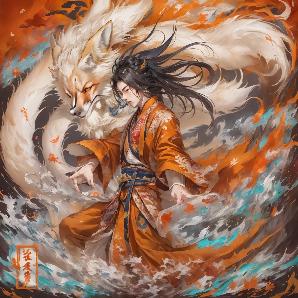 Nine-tailed fox 32k,red and white仙魔界, Chance encounter with Liu Hanshu, He saw his old self in him, Decided to accept him as a disciple, teach him how to protect himself, But because of the hidden star map, Phoenix and the Liu family、Jade Sword Sect builds relationships, Beginning with the death of Liu Hanshu, Qin Yu embarked on the road of confrontation with powerful enemies, work hard, make yourself stronger, Stick to your core path of justice, (nine-tailed fox)eyes full of anger,red and whitenine-tailed fox握緊了拳頭,dash forward,Give the opponent a fatal blow,full body lesbian,Full body nine-tailed fox male mage 32k(傑作canyon超HD)Phoenix(canyon)climb the streets, explosion scene(nine-tailed fox), (dragon), nine-tailed fox憤怒的戰鬥姿態, looking at the ground, batik linen headscarf, 中國red and white圖案長袖服裝, canyonred and whitenine-tailed fox(abstract acrylic splash:1.2)red and white(realistically:1.4),black hair,flour fluttering,rainbow background, high resolution, detail, RAW photos, Sharp Re, Nikon D850 film photo by Jefferies Lee 4 Kodak Portra 400 camera F1.6 guns, colorful, Ultra-realistic and vivid textures, dramatic lighting, Unreal Engine Art Station Trend, Sinest 800,red and white飄逸的霧氣,(((叢林canyon)))The injured line up in the street(OK)climb the streets,Movie Master Instant Image Quality(masterpiece,HD,Ultra high quality,32k) (linen batik scarf), fighting stance, looking at the ground, Linen bandana, 中國nine-tailed fox圖案長袖服裝, 早上的nine-tailed fox(Abstract gouache splash:1.2), dark clouds lightning background,sprinkling
