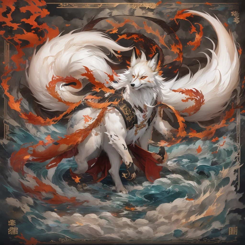 Nine-tailed fox 32k,red and white仙魔界, Chance encounter with Liu Hanshu, He saw his old self in him, Decided to accept him as a disciple, teach him how to protect himself, But because of the hidden star map, Phoenix and the Liu family、Jade Sword Sect builds relationships, Beginning with the death of Liu Hanshu, Qin Yu embarked on the road of confrontation with powerful enemies, work hard, make yourself stronger, Stick to your core path of justice, (nine-tailed fox)eyes full of anger,red and whitenine-tailed fox握緊了拳頭,dash forward,Give the opponent a fatal blow,full body lesbian,Full body nine-tailed fox male mage 32k(傑作canyon超HD)Phoenix(canyon)climb the streets, explosion scene(nine-tailed fox), (dragon), nine-tailed fox憤怒的戰鬥姿態, looking at the ground, batik linen headscarf, 中國red and white圖案長袖服裝, canyonred and whitenine-tailed fox(abstract acrylic splash:1.2)red and white(realistically:1.4),black hair,flour fluttering,rainbow background, high resolution, detail, RAW photos, Sharp Re, Nikon D850 film photo by Jefferies Lee 4 Kodak Portra 400 camera F1.6 guns, colorful, Ultra-realistic and vivid textures, dramatic lighting, Unreal Engine Art Station Trend, Sinest 800,red and white飄逸的霧氣,(((叢林canyon)))The injured line up in the street(OK)climb the streets,Movie Master Instant Image Quality(masterpiece,HD,Ultra high quality,32k) (linen batik scarf), fighting stance, looking at the ground, Linen bandana, 中國nine-tailed fox圖案長袖服裝, 早上的nine-tailed fox(Abstract gouache splash:1.2), dark clouds lightning background,sprinkling