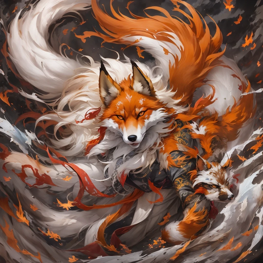 Nine-tailed fox 32k，red and white仙魔界, Chance encounter with Liu Hanshu, He saw his old self in him, Decided to accept him as a disciple, teach him how to protect himself, But because of the hidden star map, Phoenix and the Liu family、Jade Sword Sect builds relationships, Beginning with the death of Liu Hanshu, Qin Yu embarked on the road of confrontation with powerful enemies, work hard, make yourself stronger, Stick to your core path of justice, （nine-tailed fox）eyes full of anger，red and whitenine-tailed fox握緊了拳頭，dash forward，Give the opponent a fatal blow，full body lesbian，Full body nine-tailed fox male mage 32k（傑作canyon超HD）Phoenix（canyon）climb the streets， explosion scene（nine-tailed fox）， （dragon）， nine-tailed fox憤怒的戰鬥姿態， looking at the ground， batik linen headscarf， 中國red and white圖案長袖服裝， canyonred and whitenine-tailed fox（abstract acrylic splash：1.2）red and white（realistically：1.4），black hair，flour fluttering，rainbow background， high resolution， detail， RAW photos， Sharp Re， Nikon D850 film photo by Jefferies Lee 4 Kodak Portra 400 camera F1.6 guns, colorful, Ultra-realistic and vivid textures, dramatic lighting, Unreal Engine Art Station Trend, Sinest 800，red and white飄逸的霧氣,（（（叢林canyon）））The injured line up in the street（OK）climb the streets，Movie Master Instant Image Quality（masterpiece，HD，Ultra high quality，32k） （linen batik scarf）， fighting stance， looking at the ground， Linen bandana， 中國nine-tailed fox圖案長袖服裝， 早上的nine-tailed fox（Abstract gouache splash：1.2）， dark clouds lightning background，sprinkling