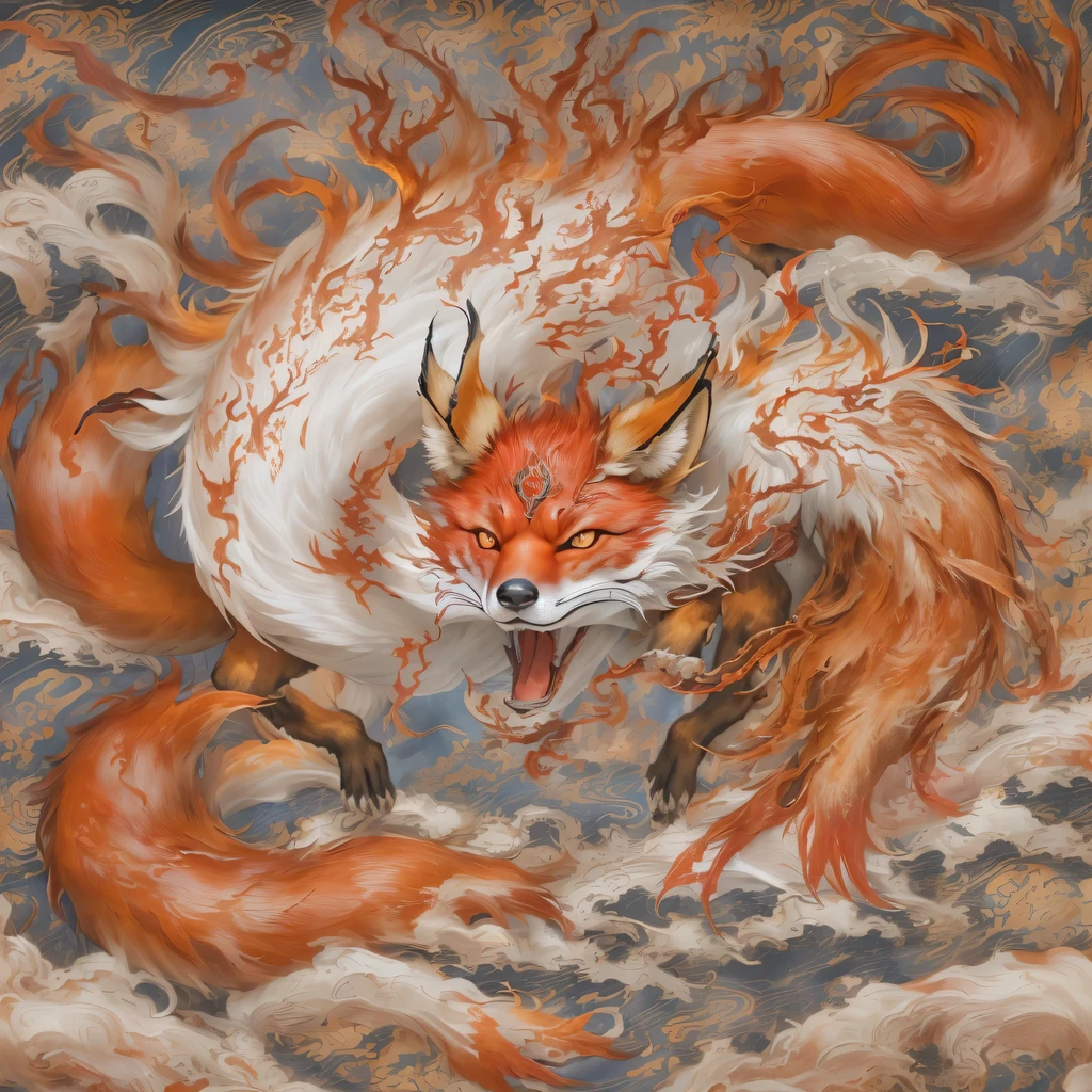 Nine-tailed fox 32k,red and white仙魔界, Chance encounter with Liu Hanshu, He saw his old self in him, Decided to accept him as a disciple, teach him how to protect himself, But because of the hidden star map, Phoenix and the Liu family、Jade Sword Sect builds relationships, Beginning with the death of Liu Hanshu, Qin Yu embarked on the road of confrontation with powerful enemies, work hard, make yourself stronger, Stick to your core path of justice, (nine-tailed fox)eyes full of anger,red and whitenine-tailed fox握緊了拳頭,dash forward,Give the opponent a fatal blow,full body lesbian,Full body nine-tailed fox male mage 32k(傑作canyon超HD)Phoenix(canyon)climb the streets, explosion scene(nine-tailed fox), (dragon), nine-tailed fox憤怒的戰鬥姿態, looking at the ground, batik linen headscarf, 中國red and white圖案長袖服裝, canyonred and whitenine-tailed fox(abstract acrylic splash:1.2)red and white(realistically:1.4),black hair,flour fluttering,rainbow background, high resolution, detail, RAW photos, Sharp Re, Nikon D850 film photo by Jefferies Lee 4 Kodak Portra 400 camera F1.6 guns, colorful, Ultra-realistic and vivid textures, dramatic lighting, Unreal Engine Art Station Trend, Sinest 800,red and white飄逸的霧氣,(((叢林canyon)))The injured line up in the street(OK)climb the streets,Movie Master Instant Image Quality(masterpiece,HD,Ultra high quality,32k) (linen batik scarf), fighting stance, looking at the ground, Linen bandana, 中國nine-tailed fox圖案長袖服裝, 早上的nine-tailed fox(Abstract gouache splash:1.2), dark clouds lightning background,sprinkling