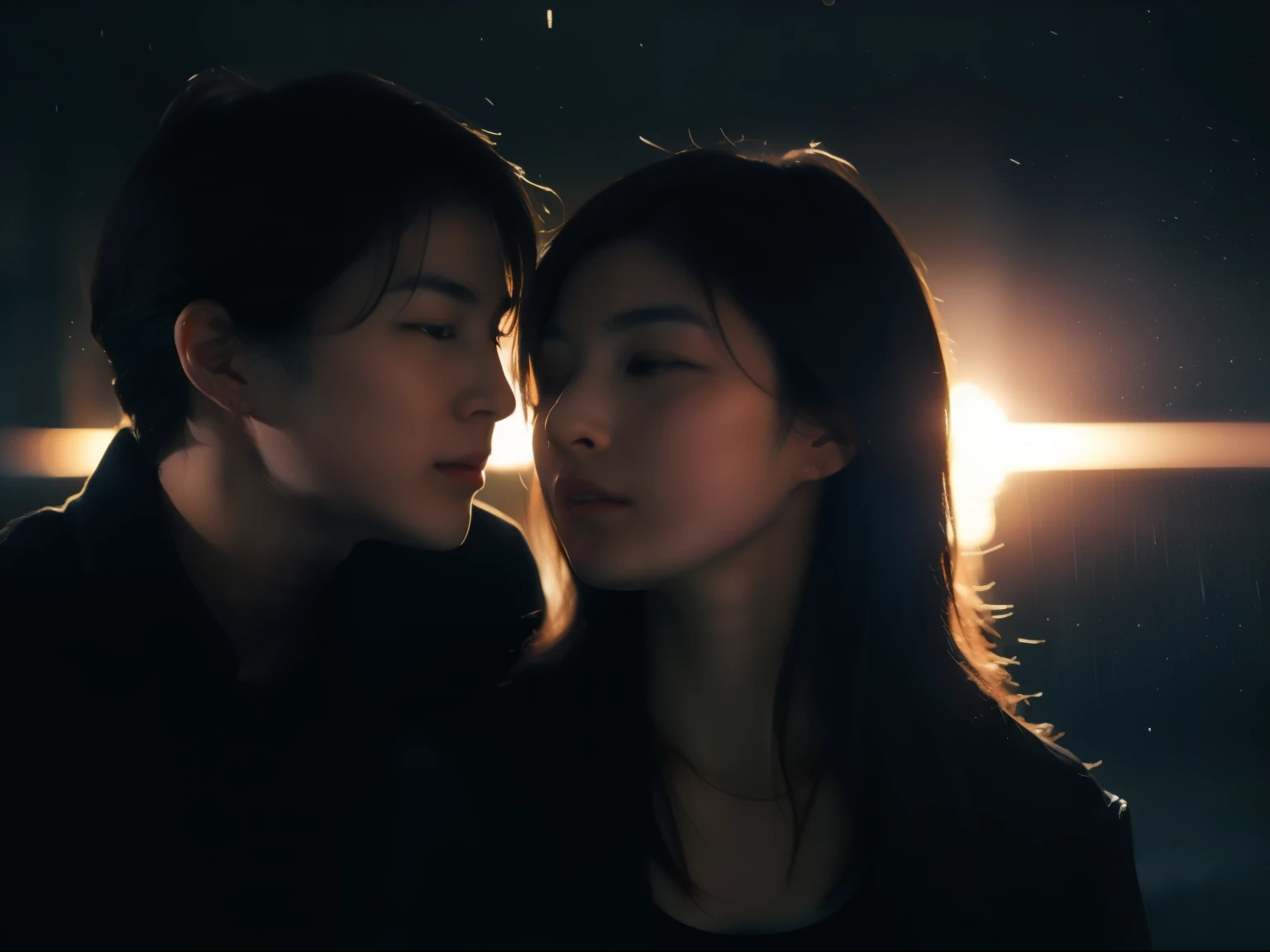 night drive、 inaudible "I love you" lips Close your ears and listen to what they think Drowning Rain Highway