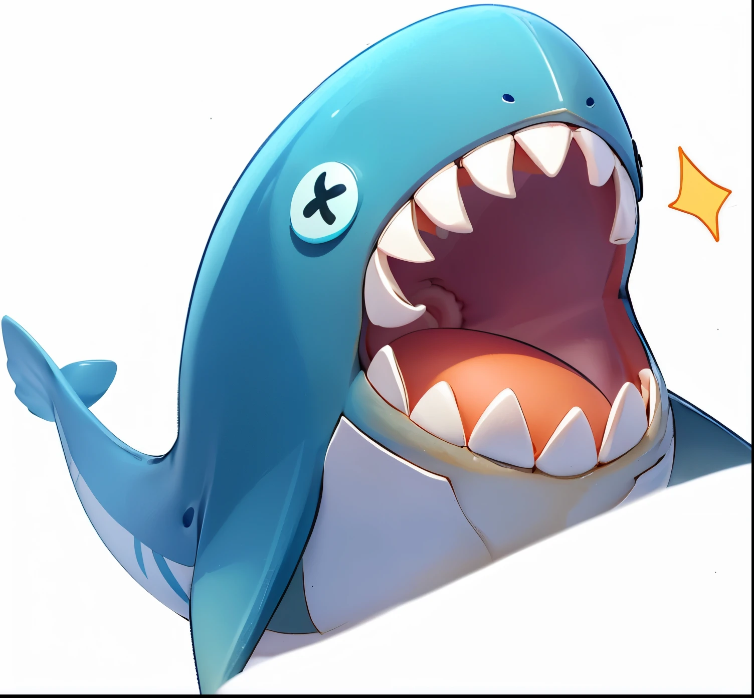 (masterpiece), (best quality), (Super detailed), (whole body: 1.2), A blue whale chibi, cute的, Blue whale,Open your mouth wide,cute的动物,Open your mouth wide,Big mouth,cute,SD dolls, 3D clay rendering, White background, (Beautiful and delicate face), (beautiful details eyes),stylized anime, Very detailed characters, advanced digital 赤壁 art, anime stylization, Works of art in the Guvez style, Anime cute art style, cute的角色, plan, , Produced by Anime Painter Studio, A blue whale chibi, cute的, Blue whale,Open your mouth wide,