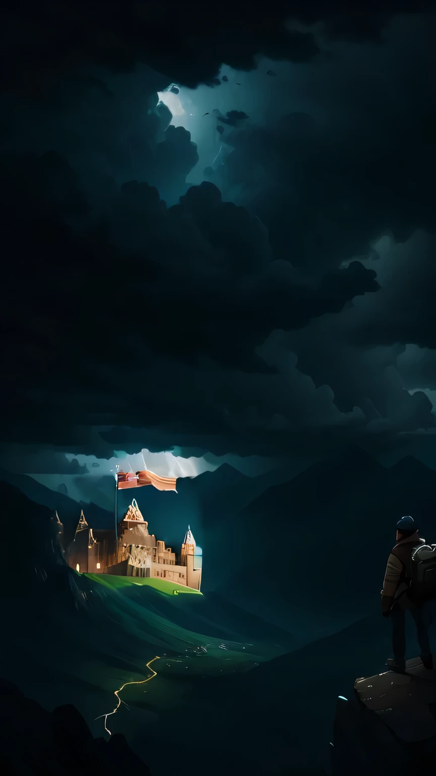 the rich castel with the flag , in the flag named legacy