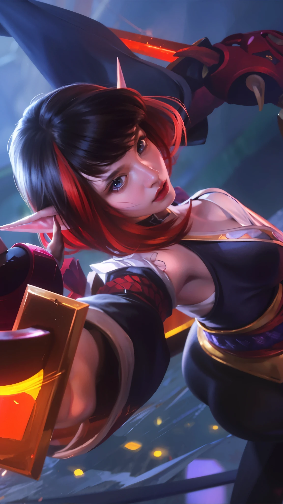 (photorealistic:1.4), best quality, masterpiece, ultra high res, 1girl, (detailed face:1.2), (detailed eyes:1.2), (detailed hair:1.2), (detailed clothes:1.2), 4k, (detailed color:1.2), elf ear,