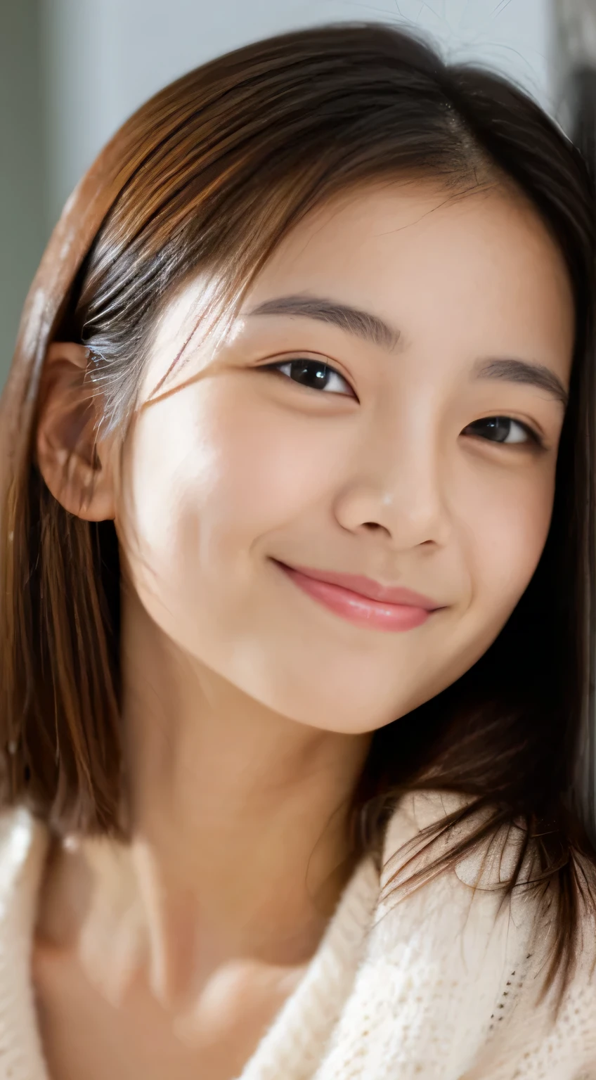 Japanese ),((beautiful girl)),cleavage,An expression that imagines something pleasant:1.2,(perfect body beauty:1.2),((perfect body)),(shy smile),beautiful teeth,