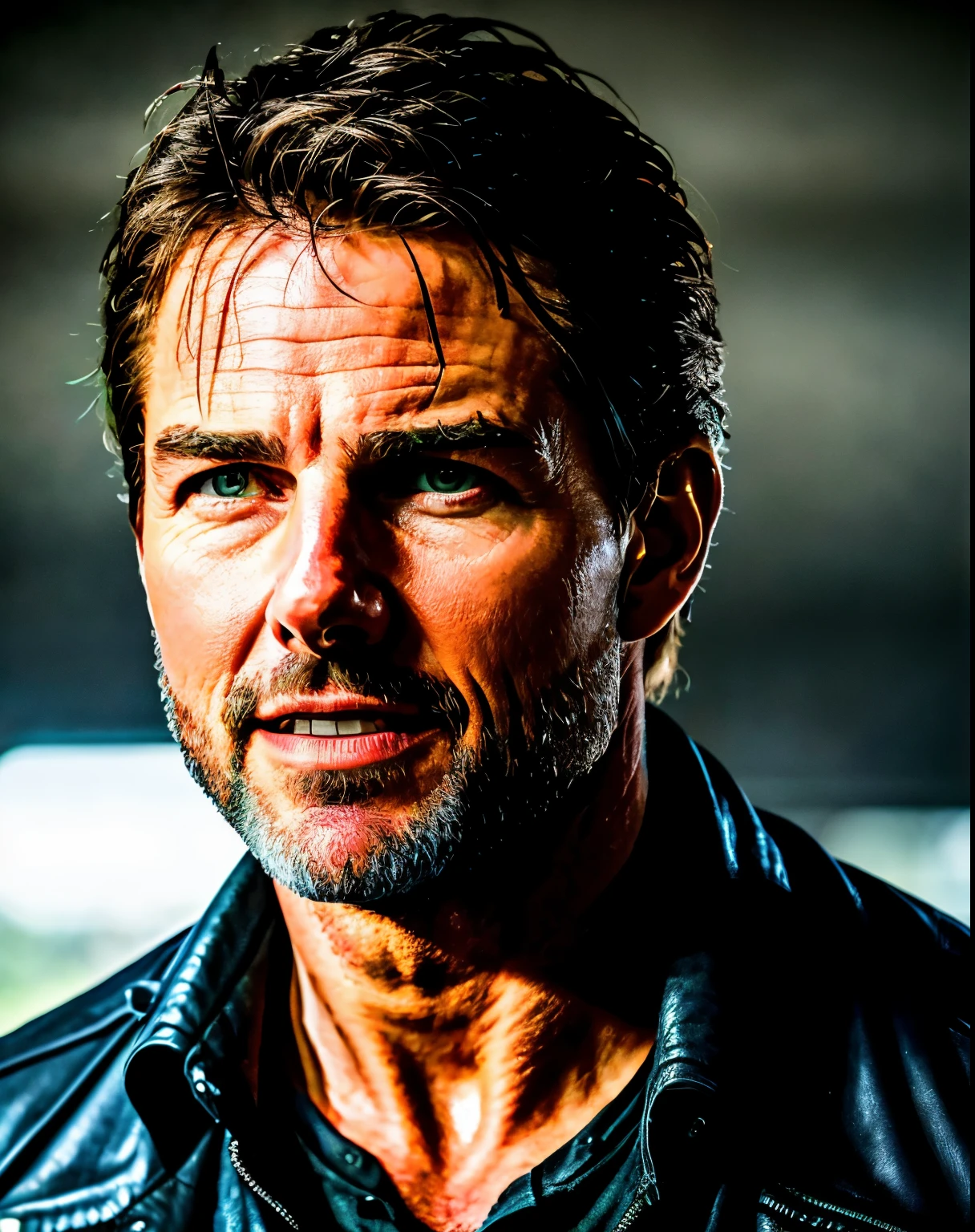 Tom Cruise as Rick Grimes from The Walking Dead,half body, XF IQ4, 150MP, 50mm, ISO 1000, 1/250s, natural light, Adobe Lightroom, photolab, Affinity Photo, PhotoDirector 365
