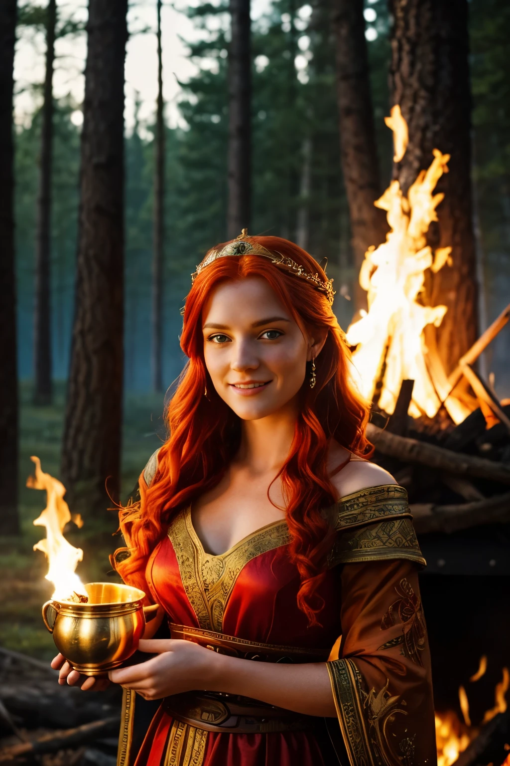 4 woman a woman with 20 years long red hair with blue eyes with medieval armor, another woman with 14 years old long black hair and black eyes medieval clothing, a 14-year-old man with medieval armor inside the kitchen of the castle, a table smelling of food and fruits, a king in the background, and lighting by lamp and torch, realistic hair, ultra realistic city dress 8k realistic eyes, realistic wall, realistic sidewalk, ulzzang-6500-v1.1, 3D,(raw photo: 1.2), (photorealistic: 1.4) ultra realistic GGI, wallpaper, fine details, global lighting, ultra realistic HDR lighting, masterpiece, best quality, very detailed CG, rey tracing, --auto --s2