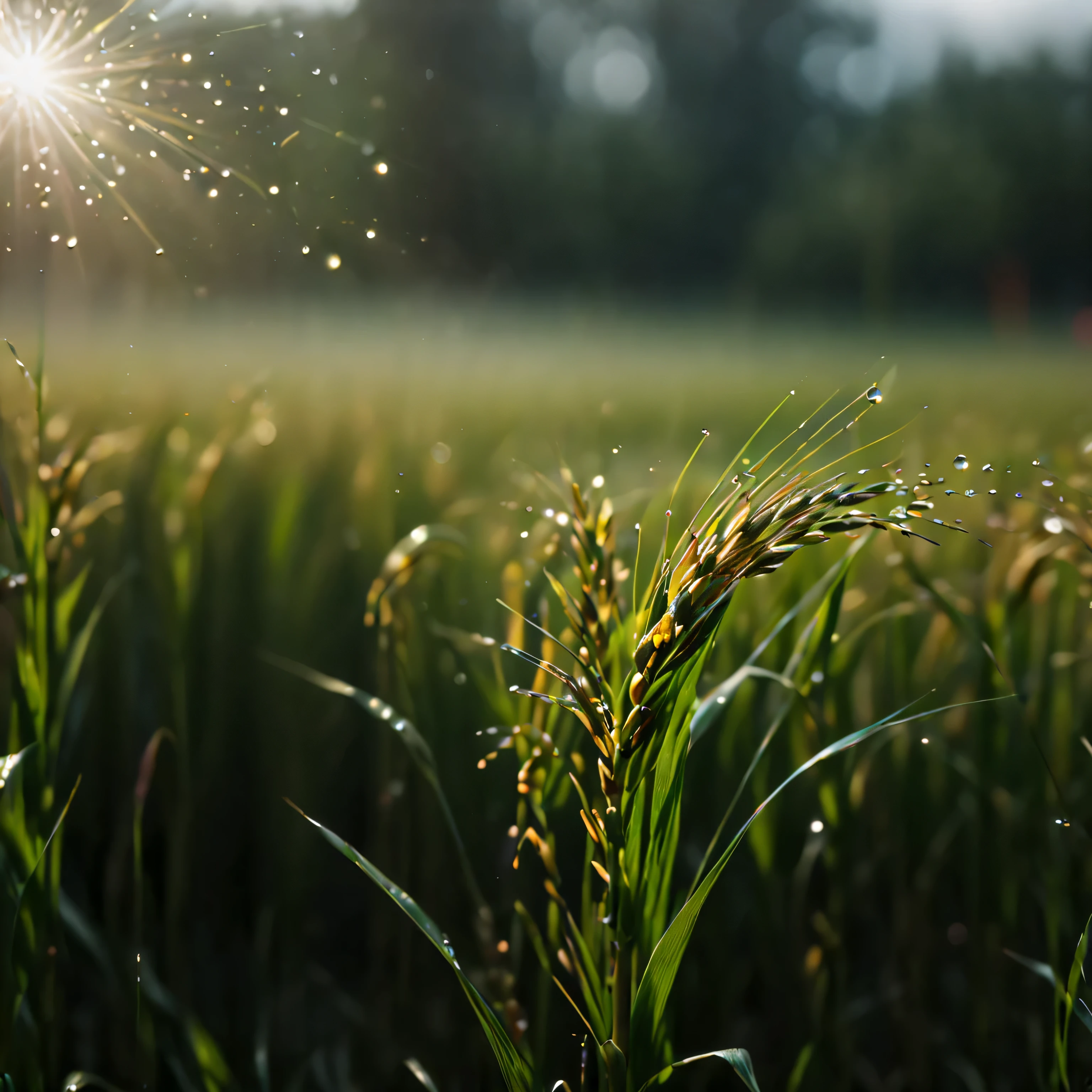 ((Masterpiece in maximum 16K resolution):1.6),((soft_color_photograpy:)1.5), ((Ultra-Detailed):1.4),((Movie-like still images and dynamic angles):1.3),| (Macro shot cinematic photo of a ripe rice paddy grain), (macro lens), (pollen), (dewdrops), (shimmer), (visual experience) ,(Realism), (Realistic),award-winning graphics, dark shot, film grain, extremely detailed, Digital Art, rtx, Unreal Engine, scene concept anti glare effect, All captured with sharp focus.