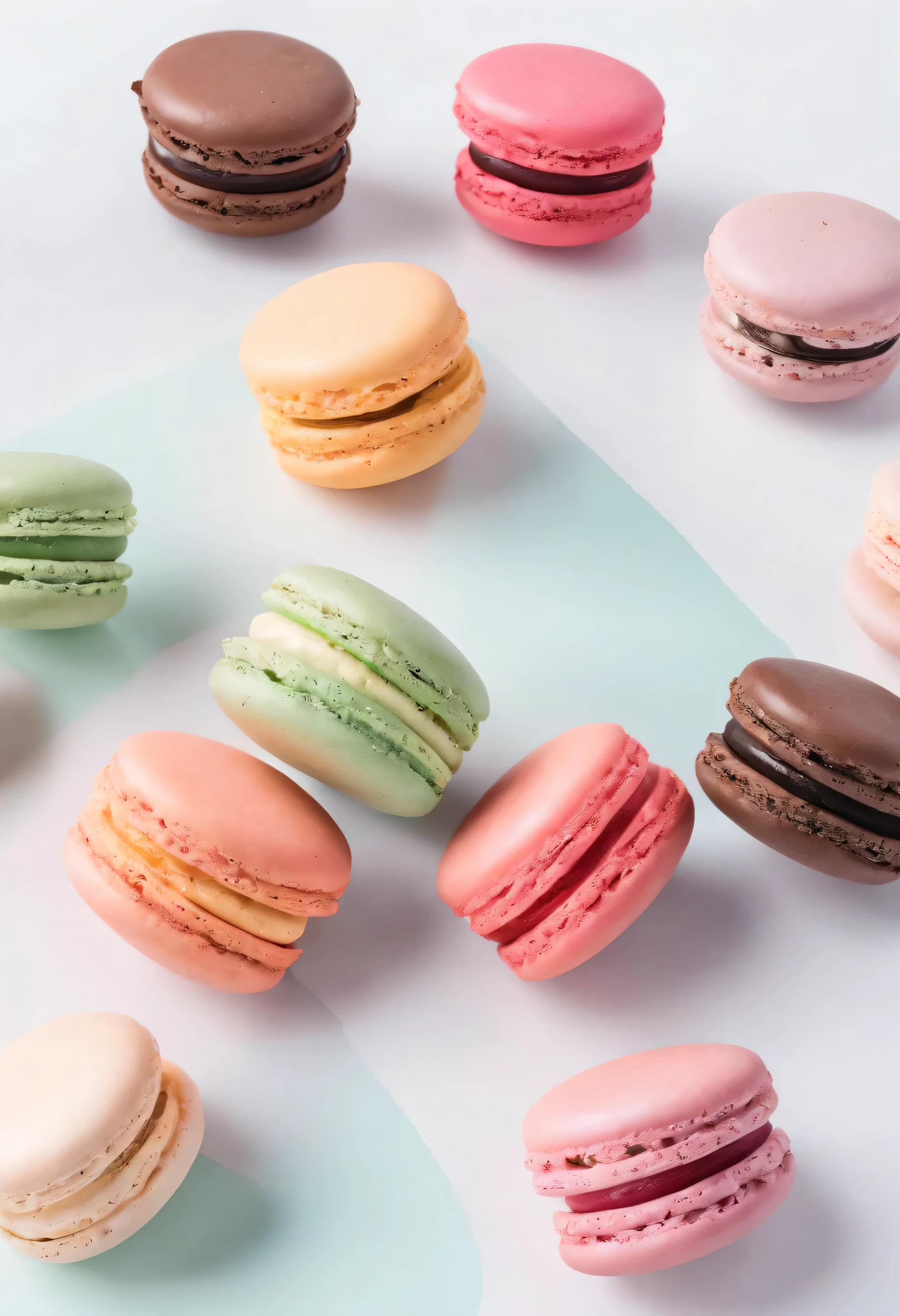 macaroon, white background