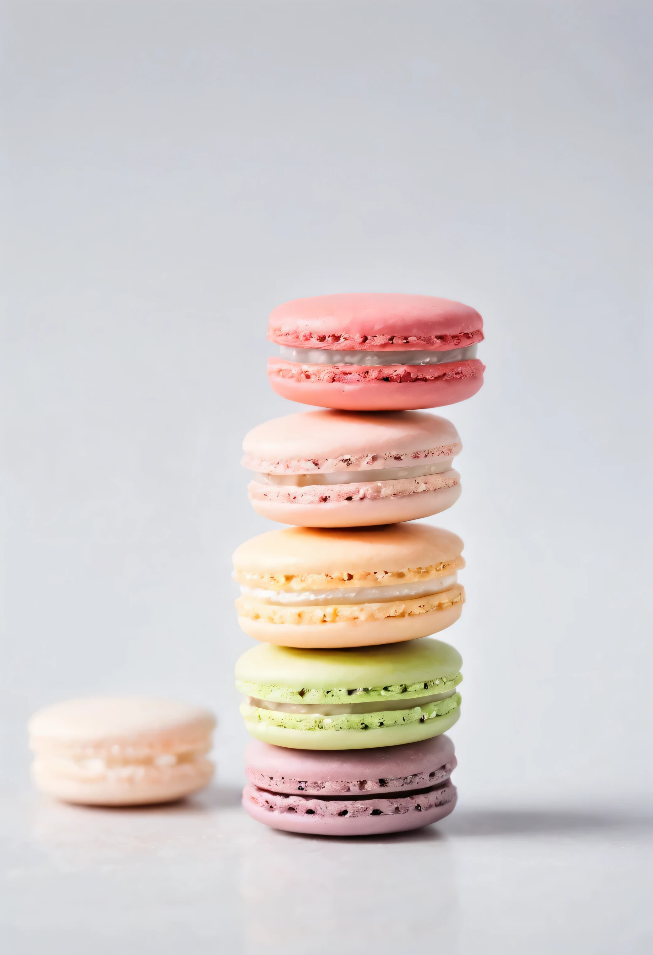macaroon, white background