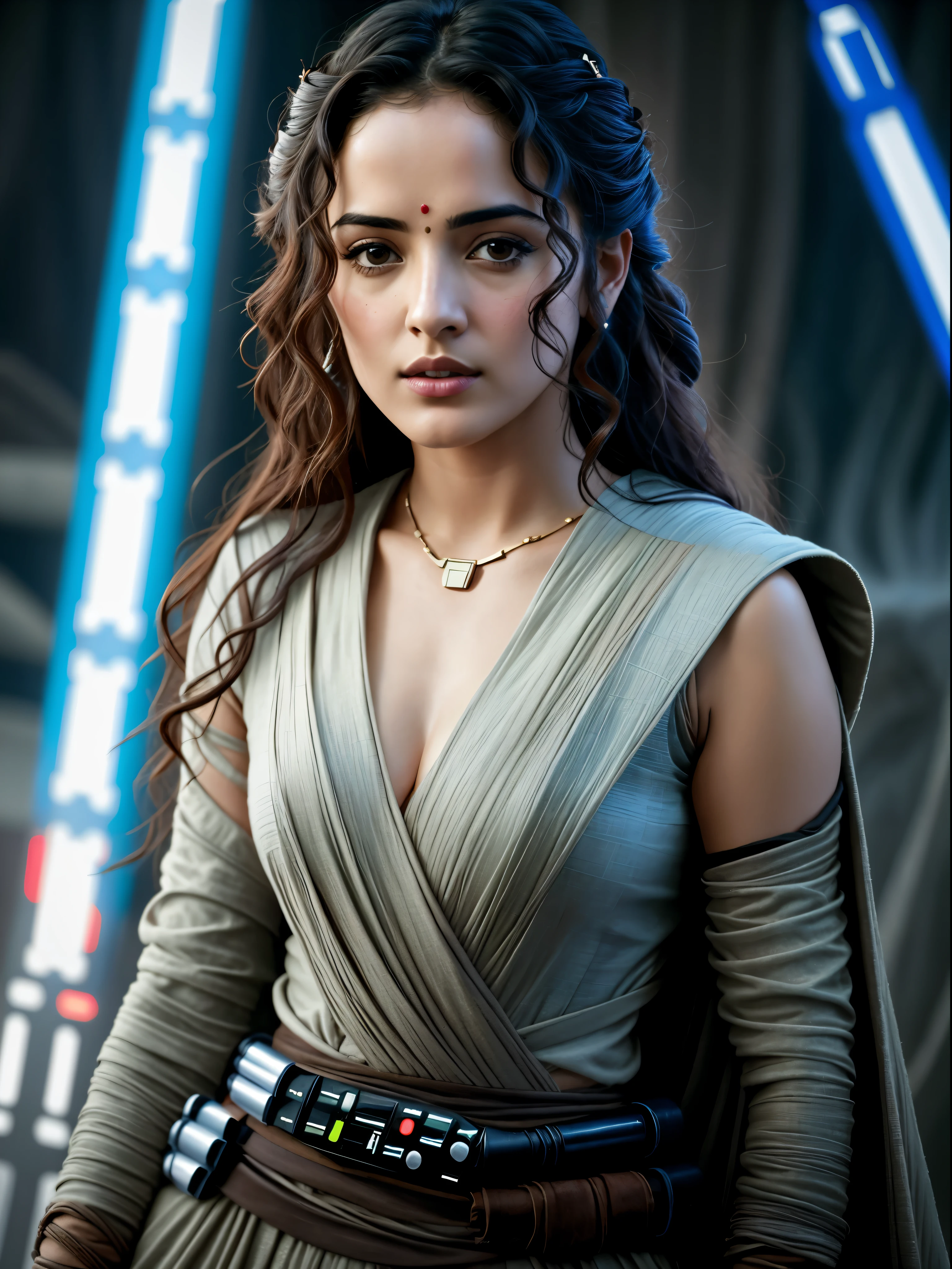 Looks like Sandeepa Dhar, mulher com longos cabelos e um top rosa, foto retrato suave 8 k, beautiful portrait lighting, medium portrait soft light, cinematic portrait, foto de uma mulher bonita, beautiful fine face features, retrato de corpo inteiro, retrato de beleza detalhado, rosto bonito fotorrealista, retrato de alta qualidade, rosto perfeitamente iluminado, lindo retrato do rosto, mulher jovem bonita, (inspirada em Adria Arjona de Star Wars Andor:1.4)