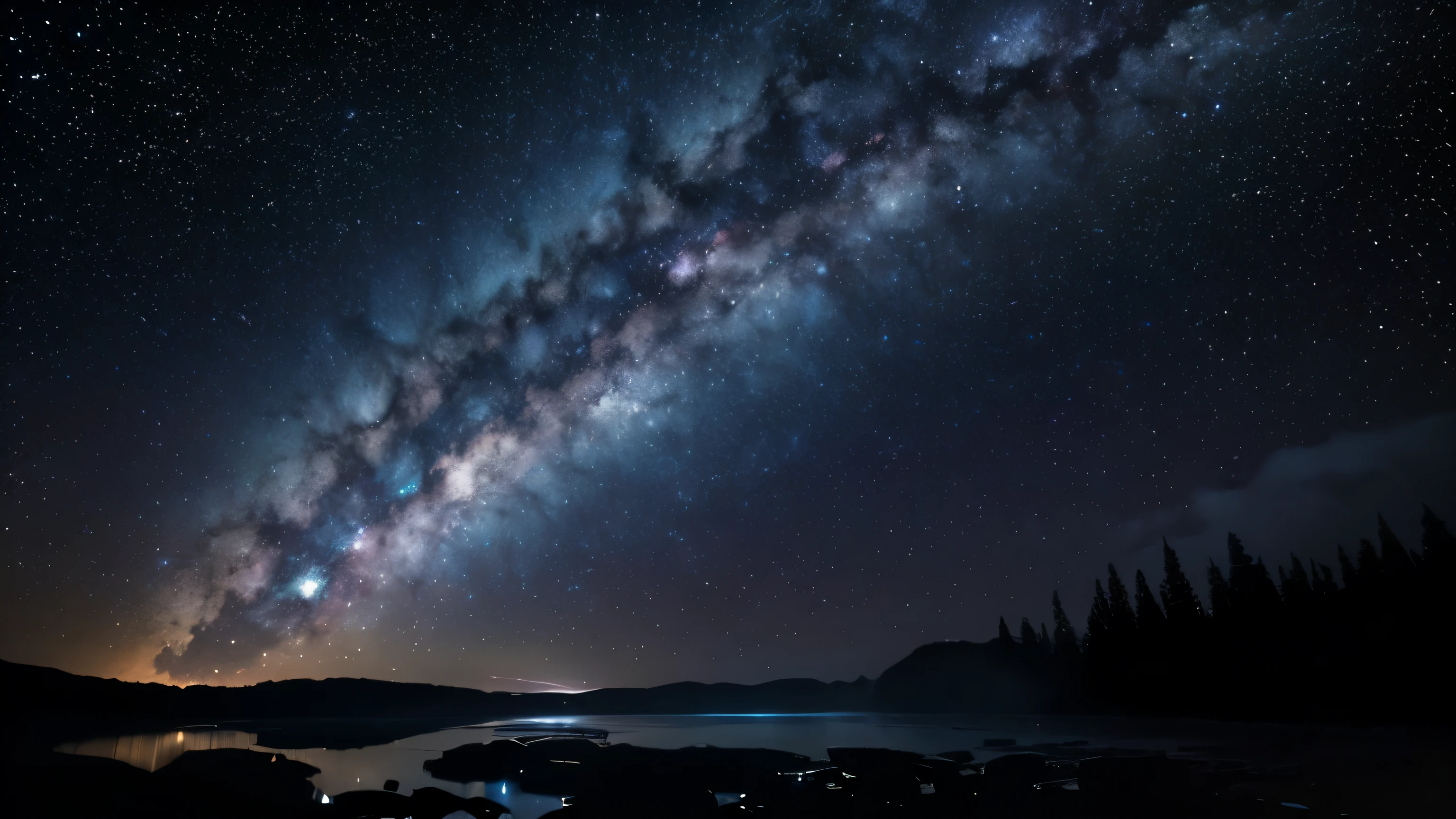 galaxy: แถบgalaxyเรืองแสงทอดยาวข้ามท้องฟ้ายามค่ำคืน, Revealing the vastness of the universe.