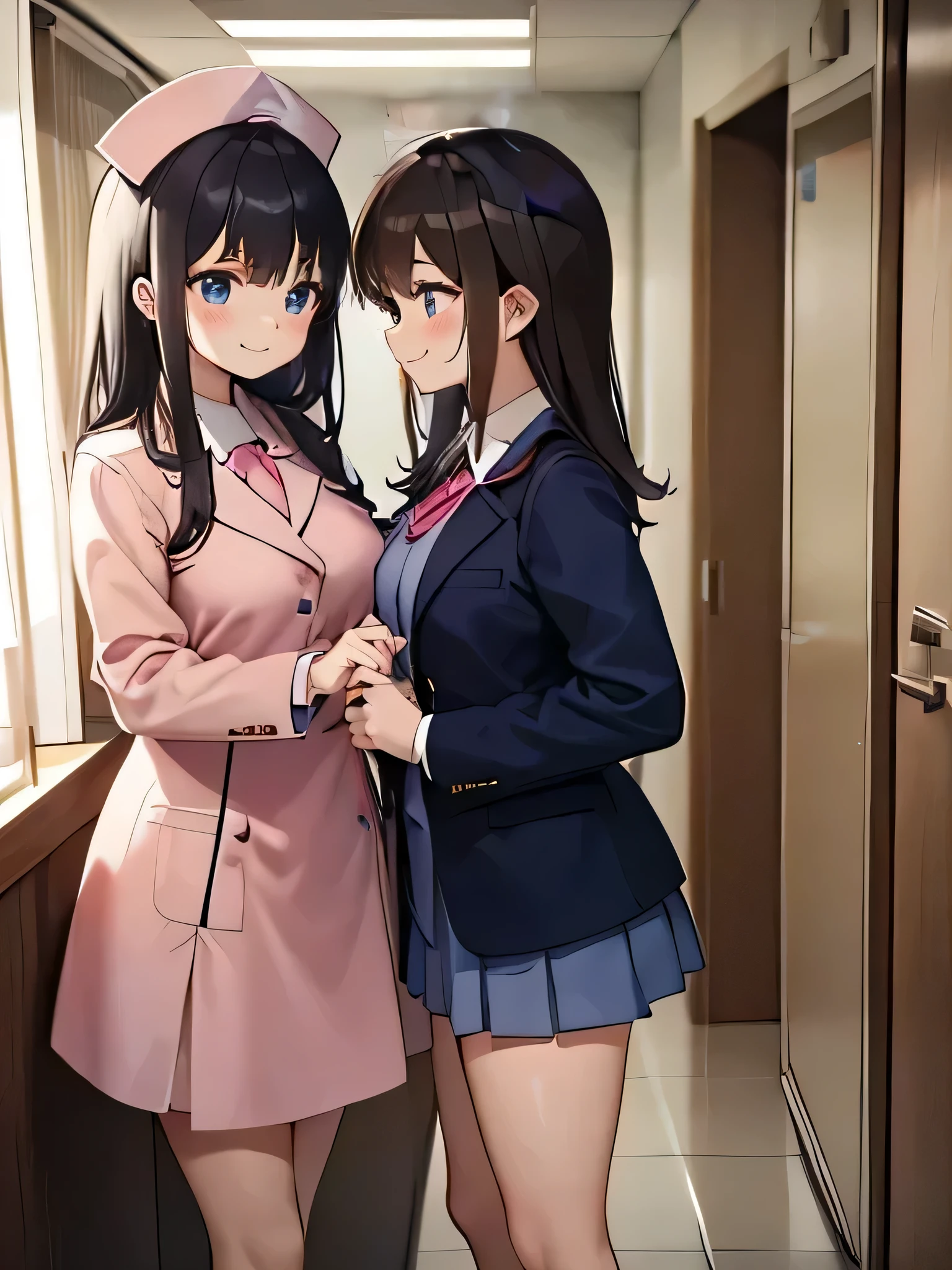 as if to embrace the other person'hand of。