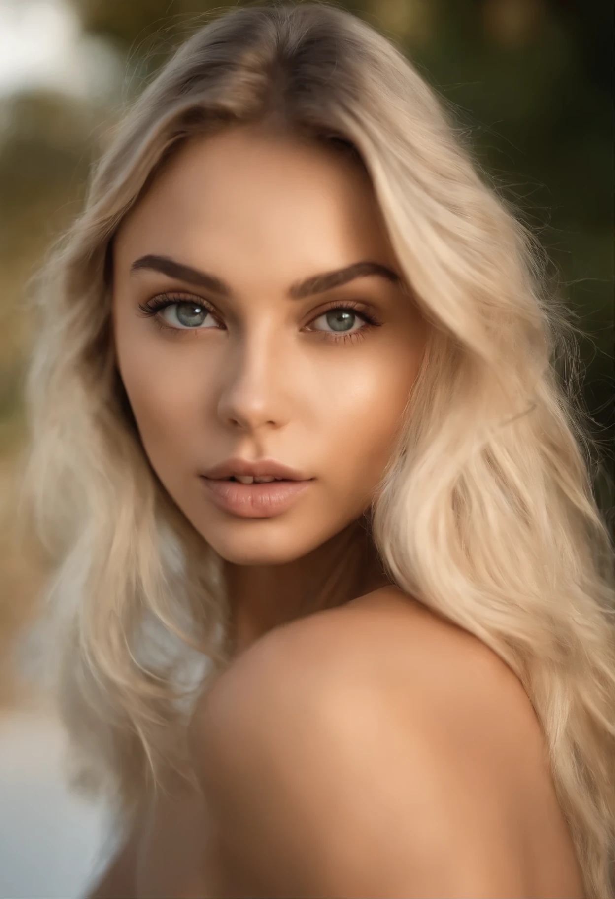 Oman with matching tank top and panties, fille sexy aux yeux bleus, Portrait Sophie Mudd, Portrait de Corinna Kopf, cheveux blonds et grands yeux, selfie of a young woman, ohne Maquillage, maquillage naturel, Look directly into the camera, Visage avec Artgram, dezentes Maquillage, Superbe photo du corps entier, dans la chambre, gros seins, Blonde, Latin