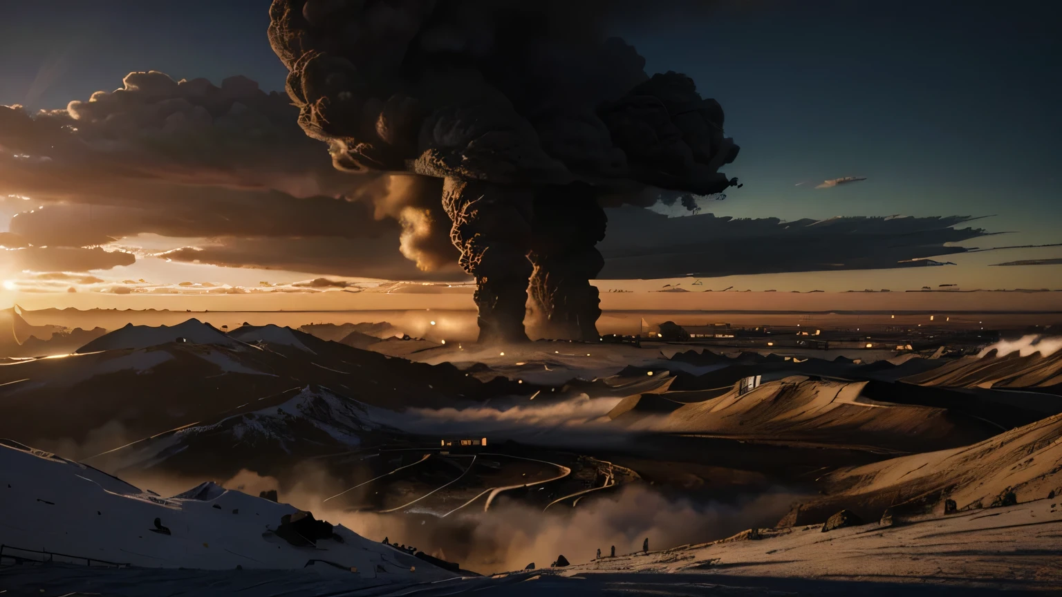 photorealistic masterpiece image of apocalyptic end times