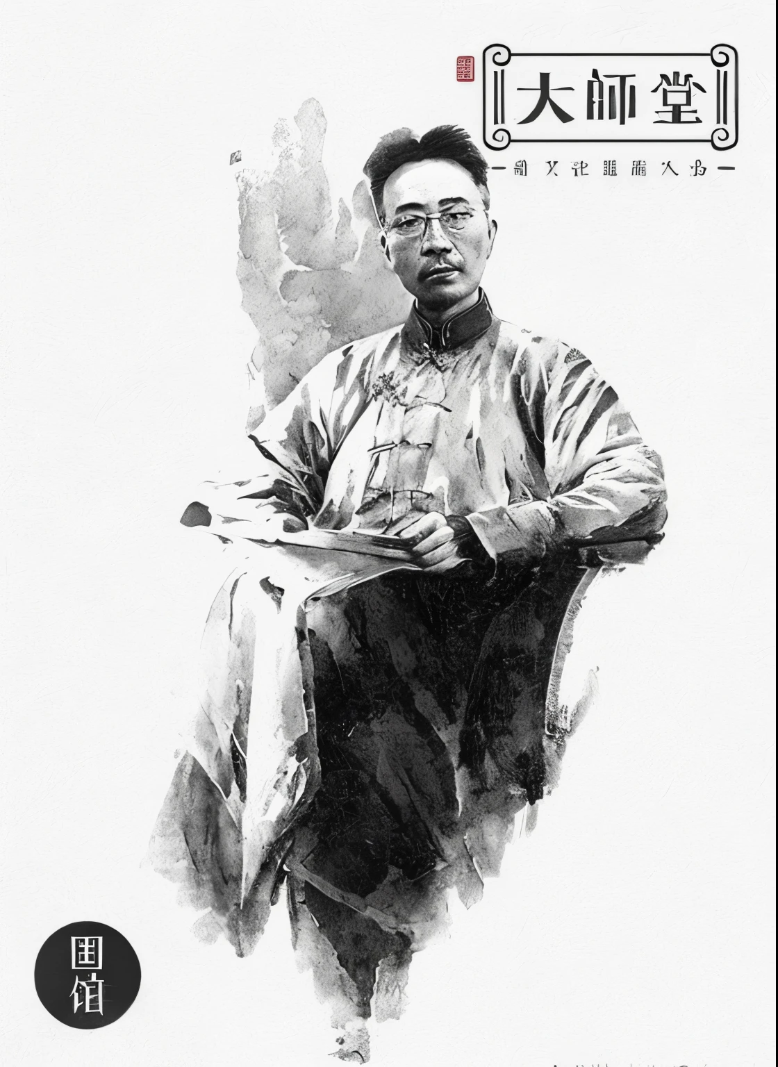 a man, Chinese historians,Inspired by Ding Guanpeng, Inspired by Li Gonglin, Inspired by Wang Guxiang, Inspired by Chen Daofu, Inspired by Cao Buxing, Inspired by Li Tiefu, Inspired by Li Shixing,line drawing,