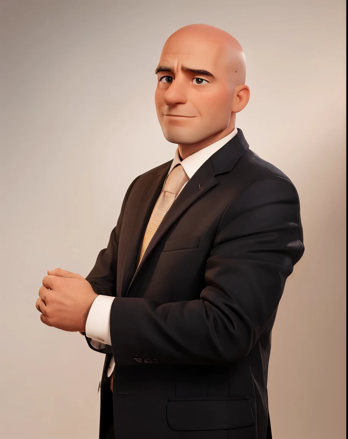 a man, lawyer, in a suit, bald, in a profile photo