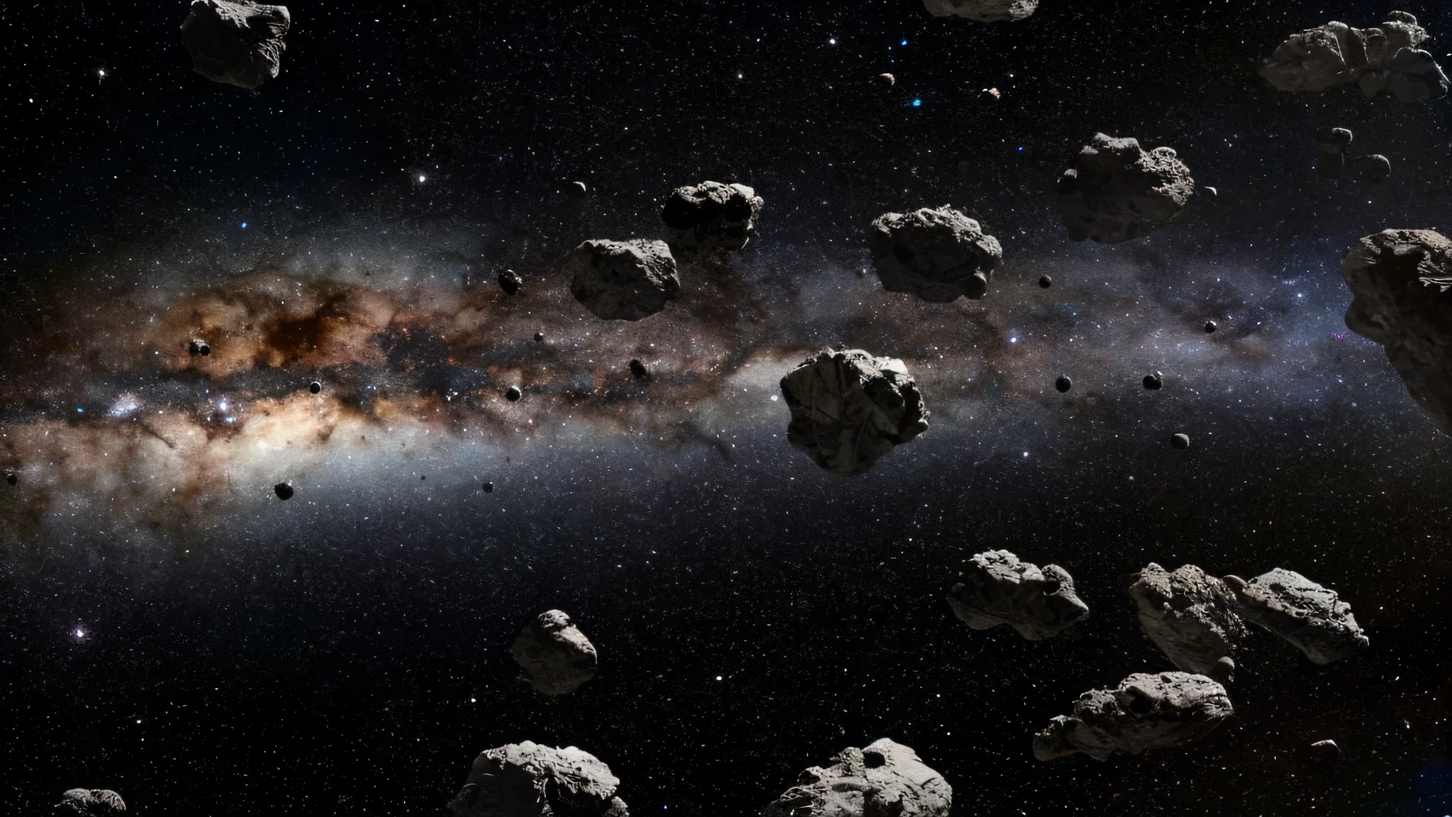 populate asteroids with lights
