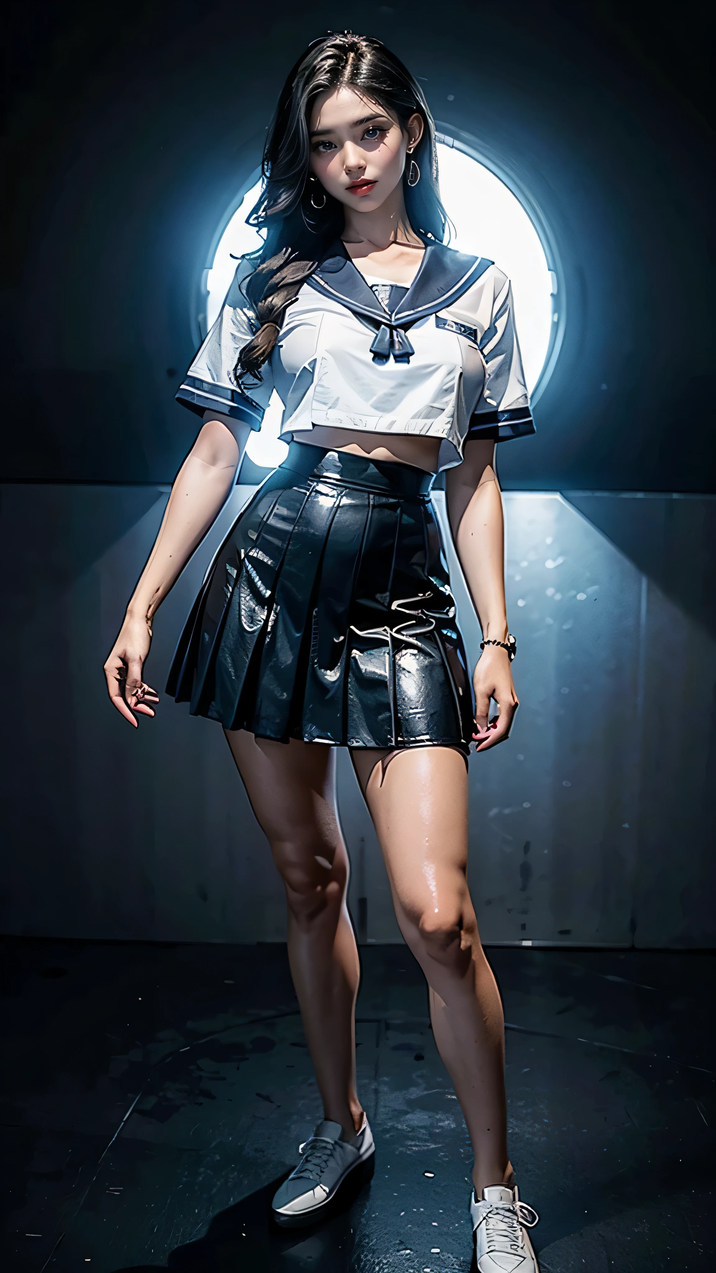 best quality, masterpiece, 1 girl, beautiful face, (photo photorealistic:1.3), edge lighting, from below, (high detail skin: 1.2), 8k ultra hd, DSLR, high quality, high resolution, 4k, 8k, bokeh, ridiculous, best ratio four fingers and one thumb, (realistic: 1.3), cute 1girl, huge breasts, white super short pleated skirt, super big ass cocked, nude photo, from below