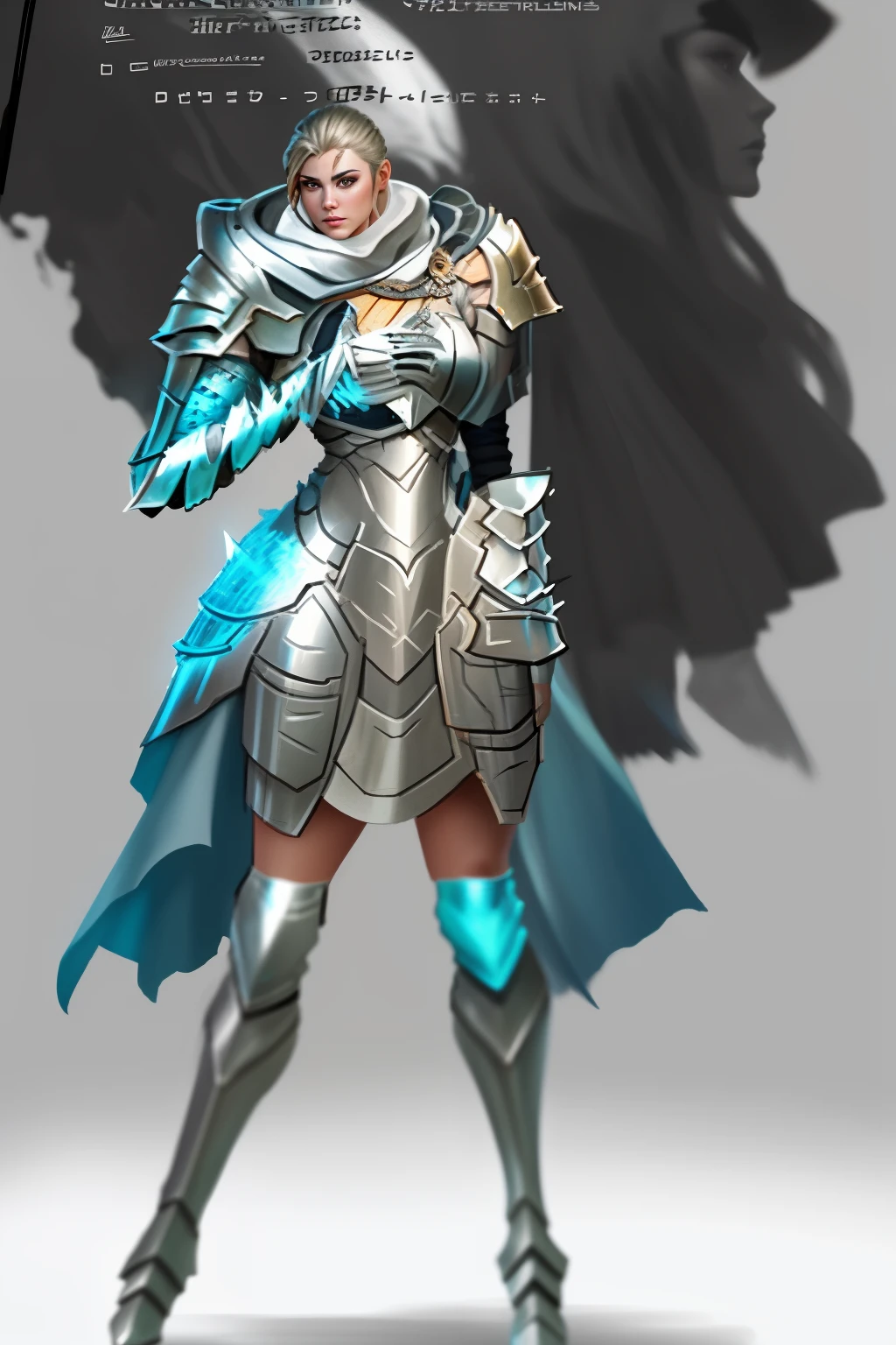 a close up of a drawing of a woman in armor, detailed full body concept, full body concept, detailed but rough, complex fantasy character, concept art of a warrior, armour merging with body, clear outfit design, concept armor, new costume concept design, character posing for concept art, full body character drawing, some curved armor, concept character, full body character concept