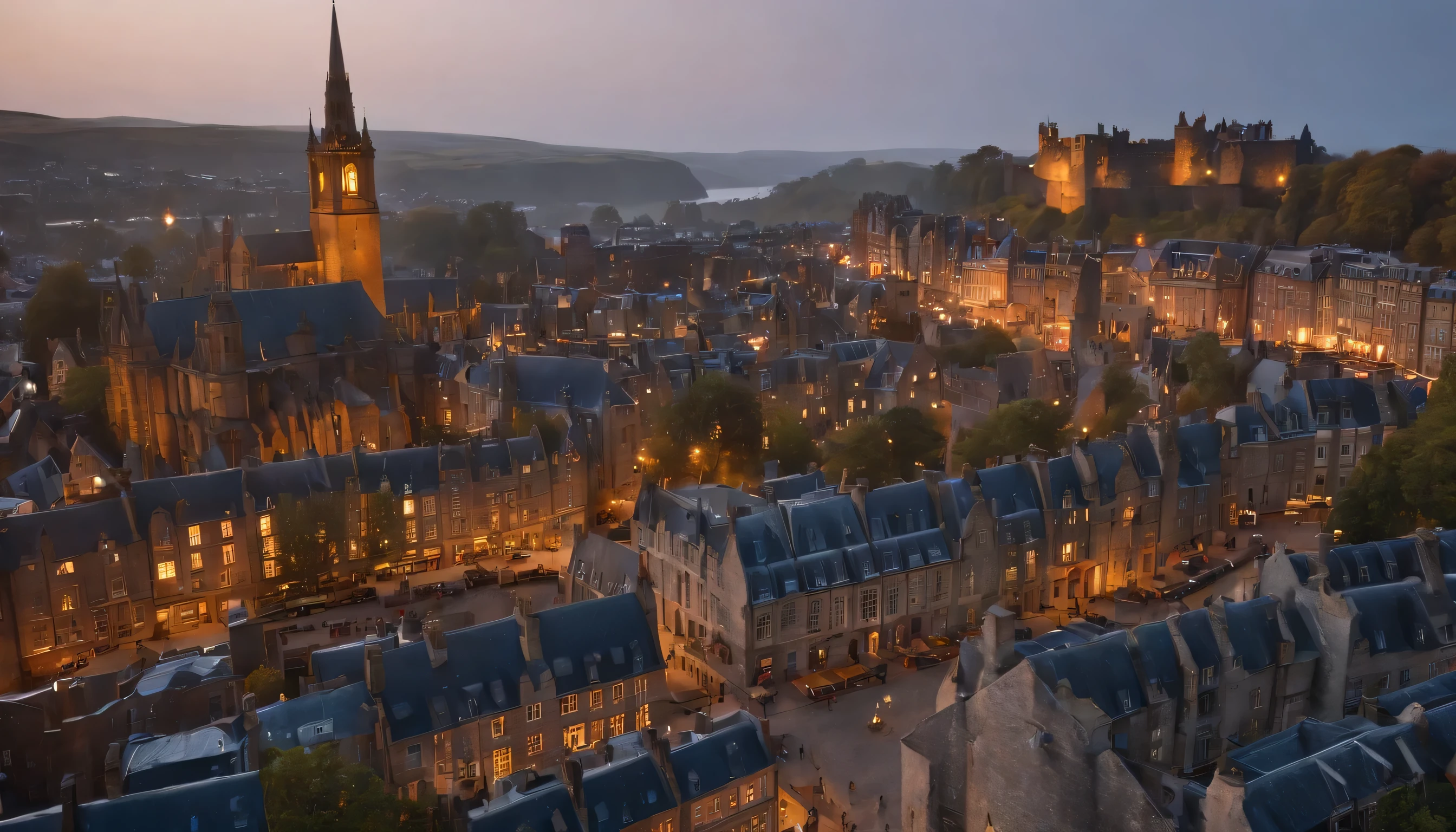 (Highly detailed CG Unity 8k wallpaper、masterpiece、highest quality、Super detailed)、(best lighting、best shadow、very delicate and beautiful)、highest quality、8k、Detailed facial depiction、masterpiece、highest quality、clear image quality、
Photos taken from the train window of historic cities such as Edinburgh and Bath。