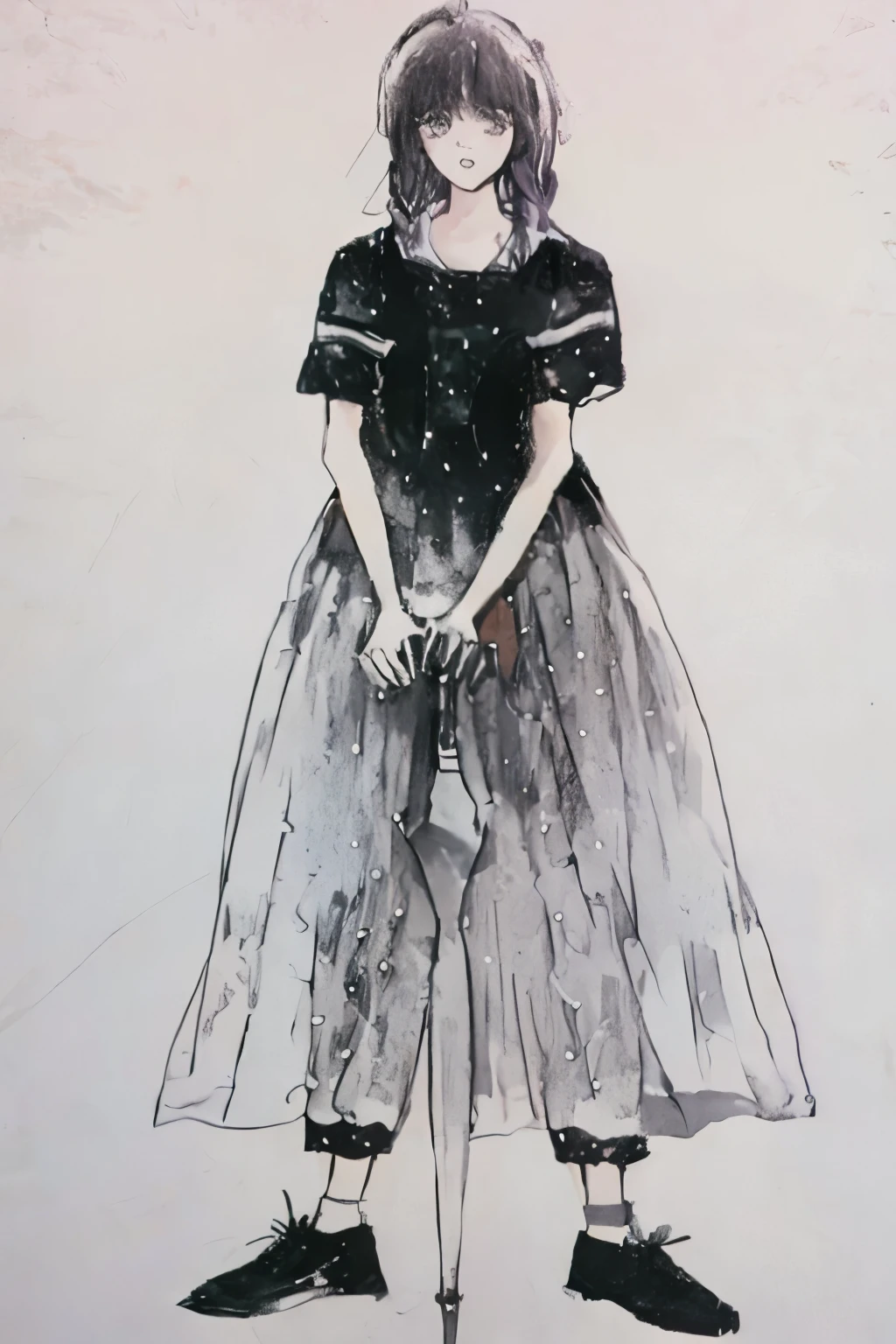 black and white、monochrome、line art, delicate、be familiar with、An illustration、japanese manga