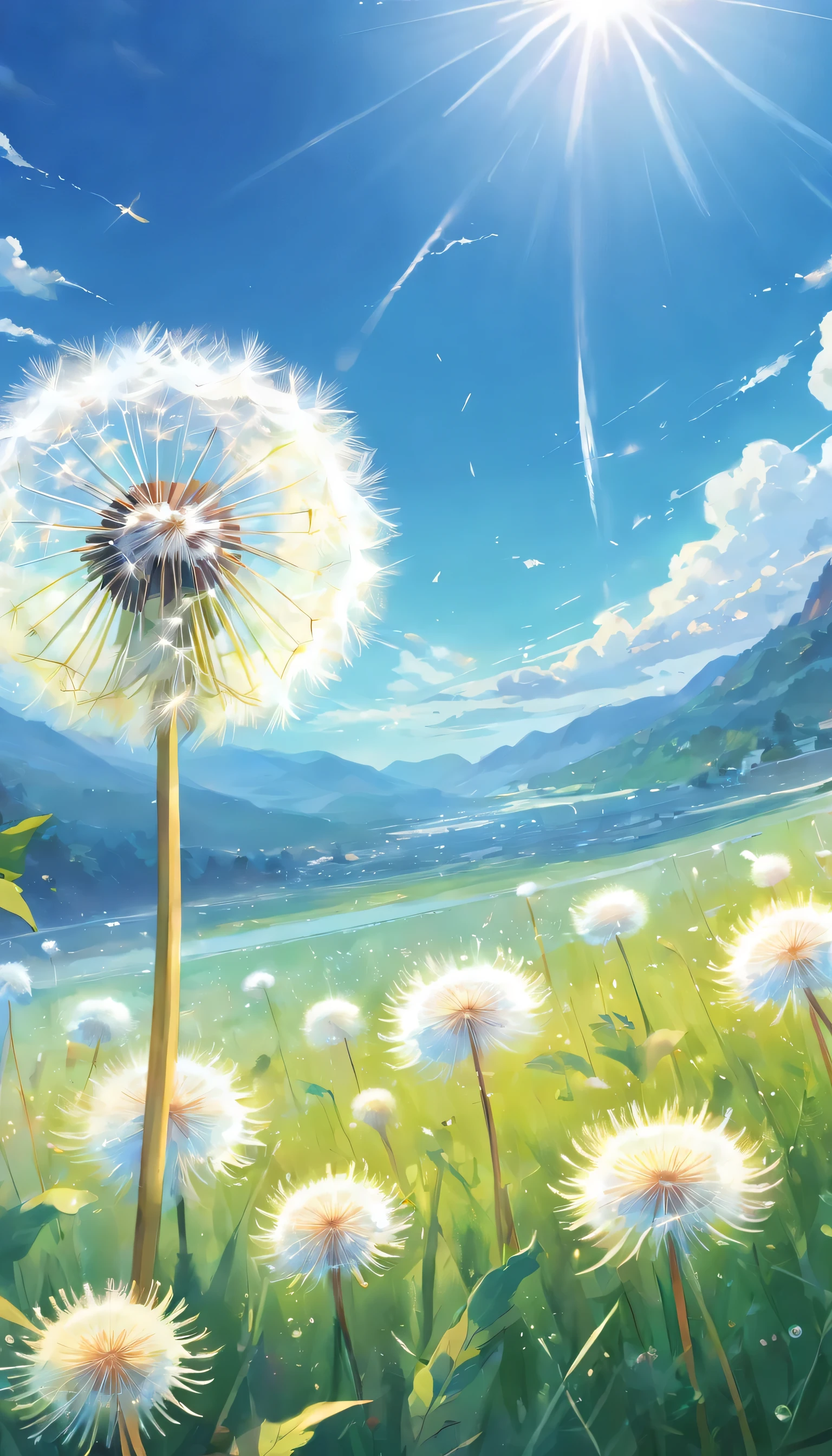 close up of dandelion, no people, landscape only, white, fluffy