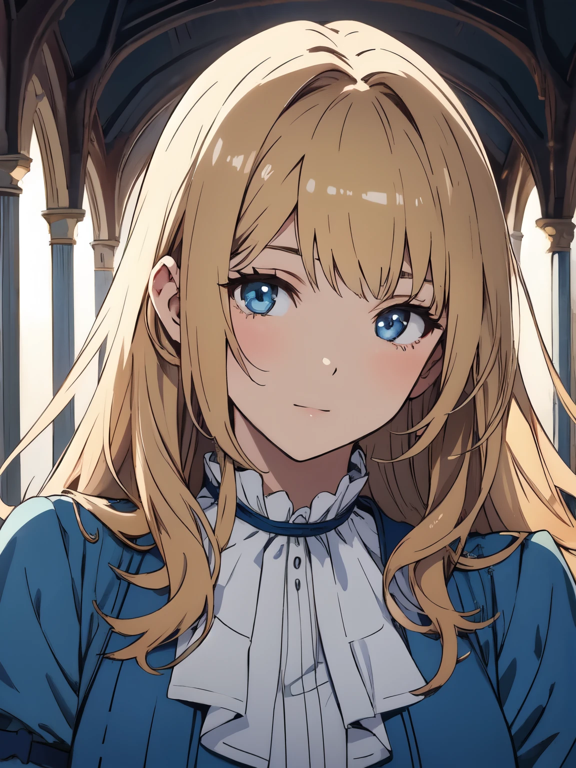 masterpiece, highest quality, very delicate and beautiful 、Shining eyes、shiny hair and skin、girl,very delicate and beautiful, world masterpiece theater, super detailed, very detailed, highest quality, blonde hair, High resolution, very detailed,1 girl, highest quality, figure, looking at the viewer, material, canvas, oil, genuineistic, genuineist ,genuine,anime