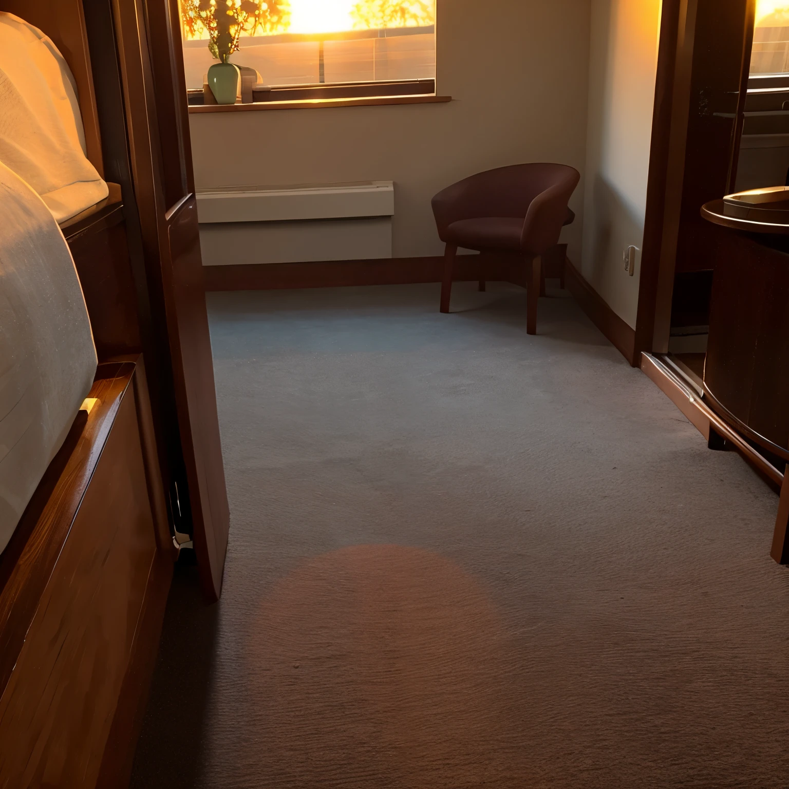 A small room in the setting sun