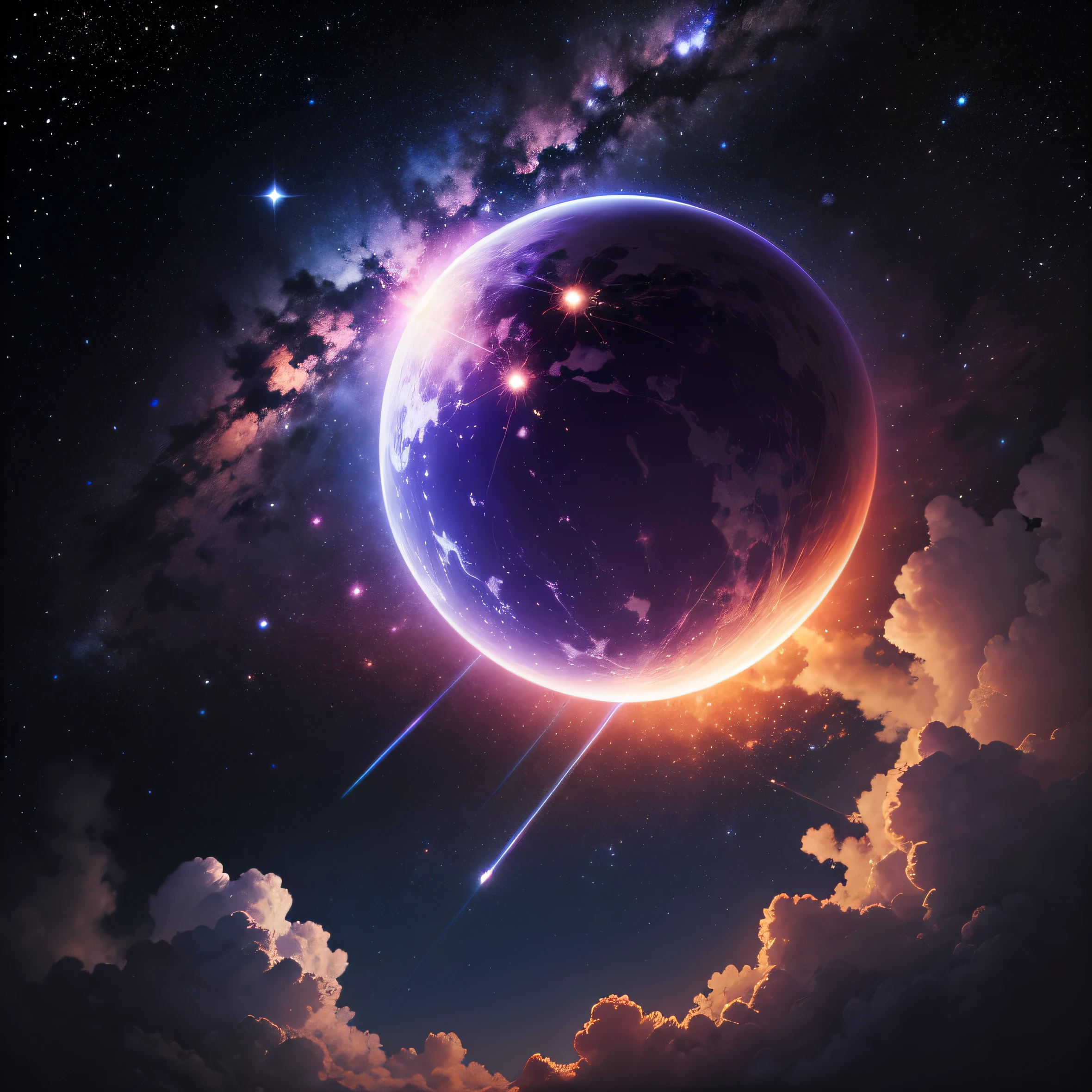Purple planet,A sky full of stars --auto