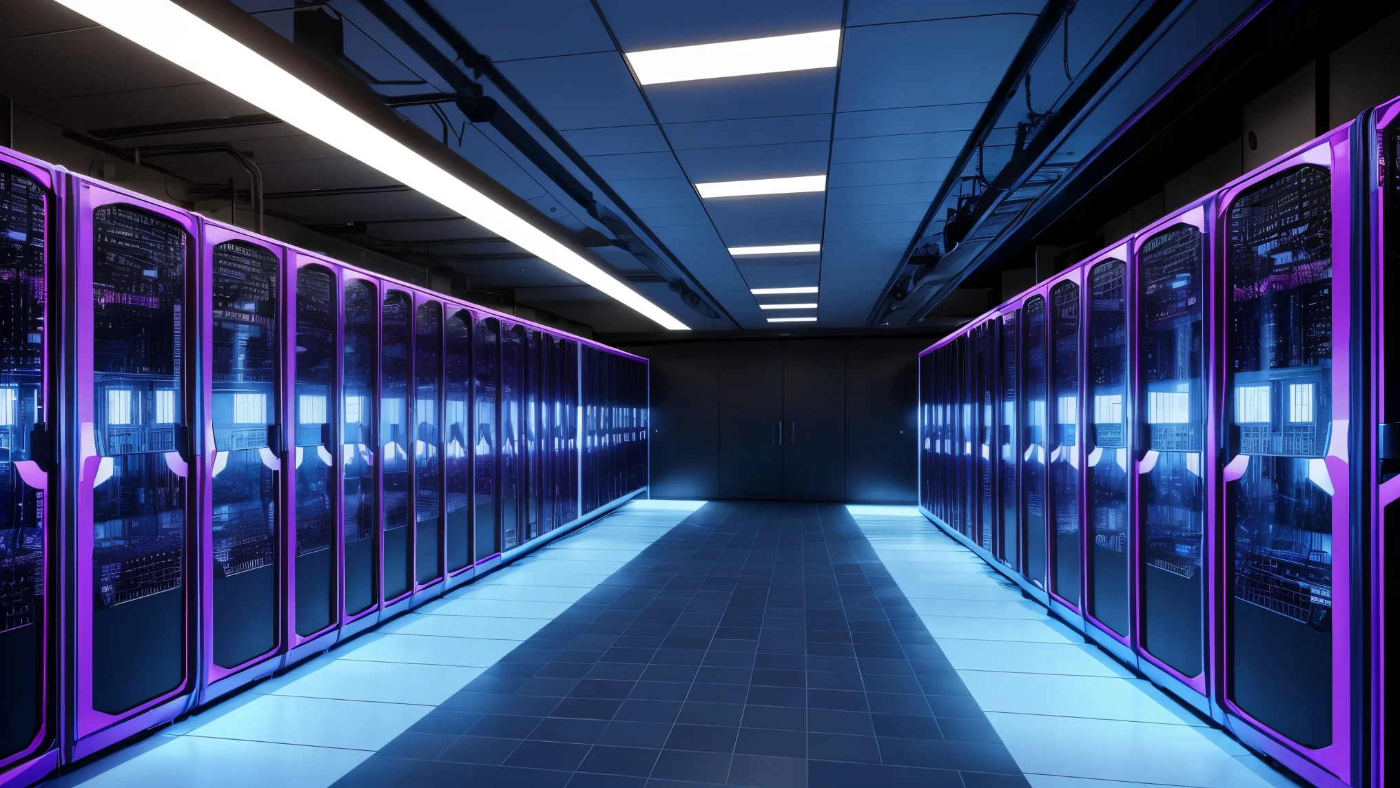 IT center,server room,lots of servers,cyber atmosphere
