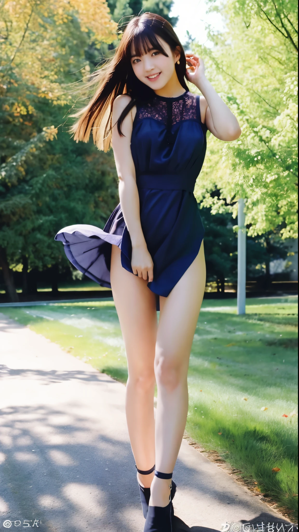 (1 Korean Girl)、top-quality、masterpiece、A high resolution、(Photorealsitic:1.4)、Raw photo、glowy skin、(garden background)、((super realistic details))、Shadow、8K、ultrasharp、、Raw skin is exposed in cleavage, (nsfw:1.4), (naked:1.4), (full body shot:1.4), ((face focus))