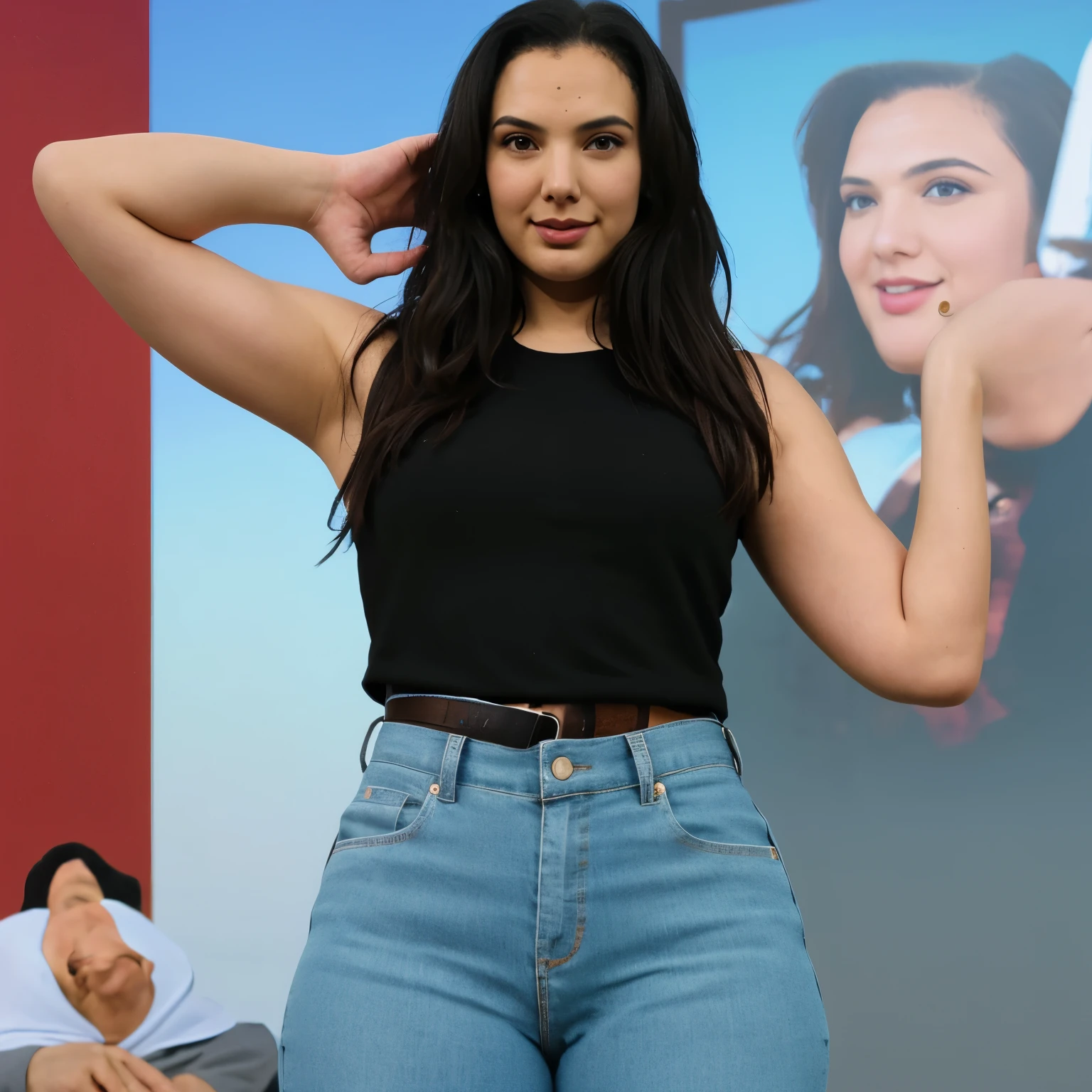 Gal Gadot obese : Accumulation of Excessive Weight gain Her belly spills out of her pants she is getting bigger her are big she is also naked and she is sexy