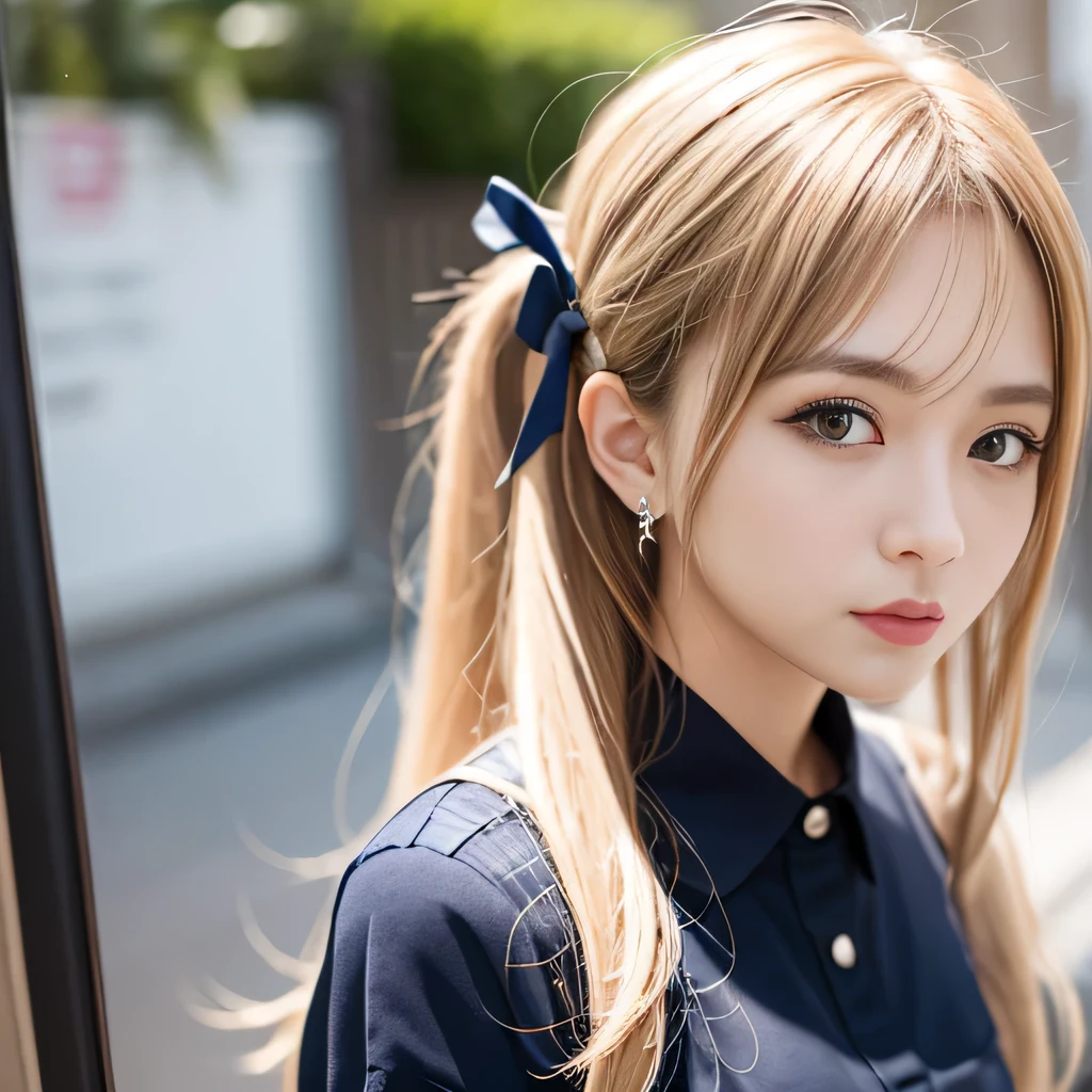 (Detailed face:1.3),One girl, 18-year-old、cute、(((Euphoric face:1.2)))、Baby Face、Big Breasts 、(Brown eyes:1.3), ((Gal Hairstyles)) 、High Twintails;1.Blonde、, (Eye and facial details:1.0), break, (masterpiece, Highest quality, Very detailed,8k:1.3),Realistic and realistic