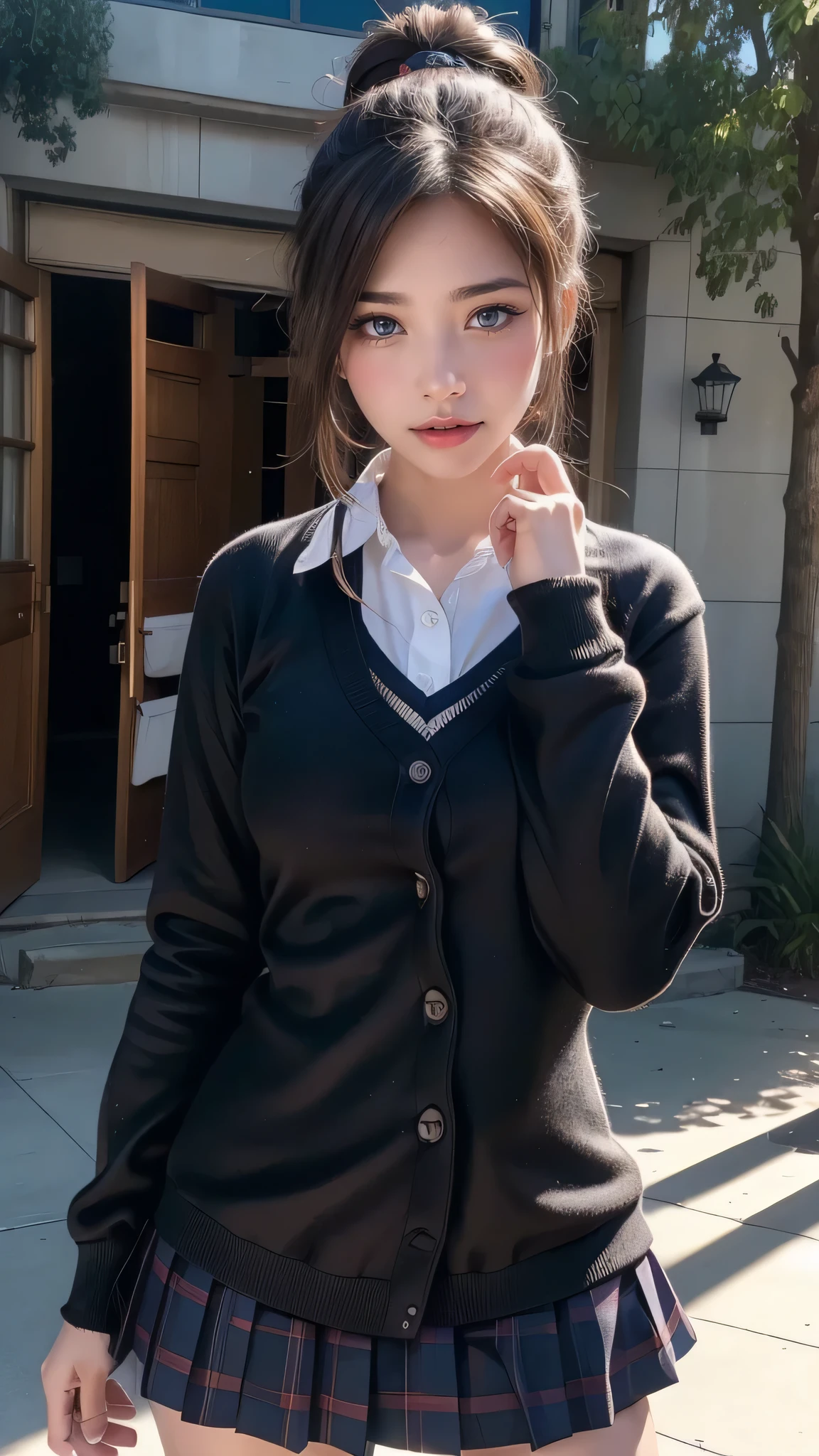 NSFW,school uniform,(random place),(random porn poses),(random hairstyle),(movie-like scene,best image quality,(8k), Super realistic, 最high quality, high quality, High resolution, high qualityな質感, high detail, beautiful, Detailed, Highly detailed CG, detailed texture, realistic facial expression, masterpiece, before, dynamic, bold)