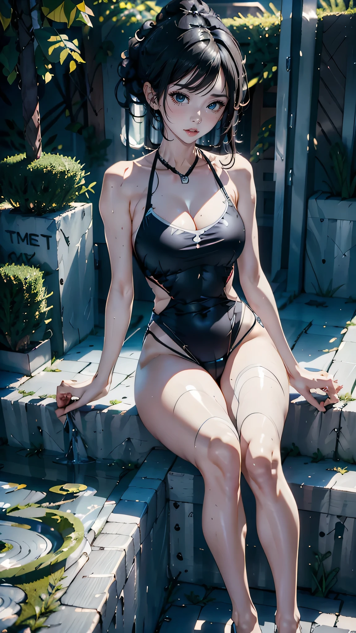 Poolside,embroidered lace competition swimsuit,(Thin type:1.8),(big breasts),(random place),(random porn poses),(random hairstyle:1.5),(movie-like scene,best image quality,(8k), Super realistic, 最high quality, high quality, High resolution, high qualityな質感, high detail, beautiful, Detailed, Highly detailed CG, detailed texture, realistic facial expression, masterpiece, before, dynamic, bold)