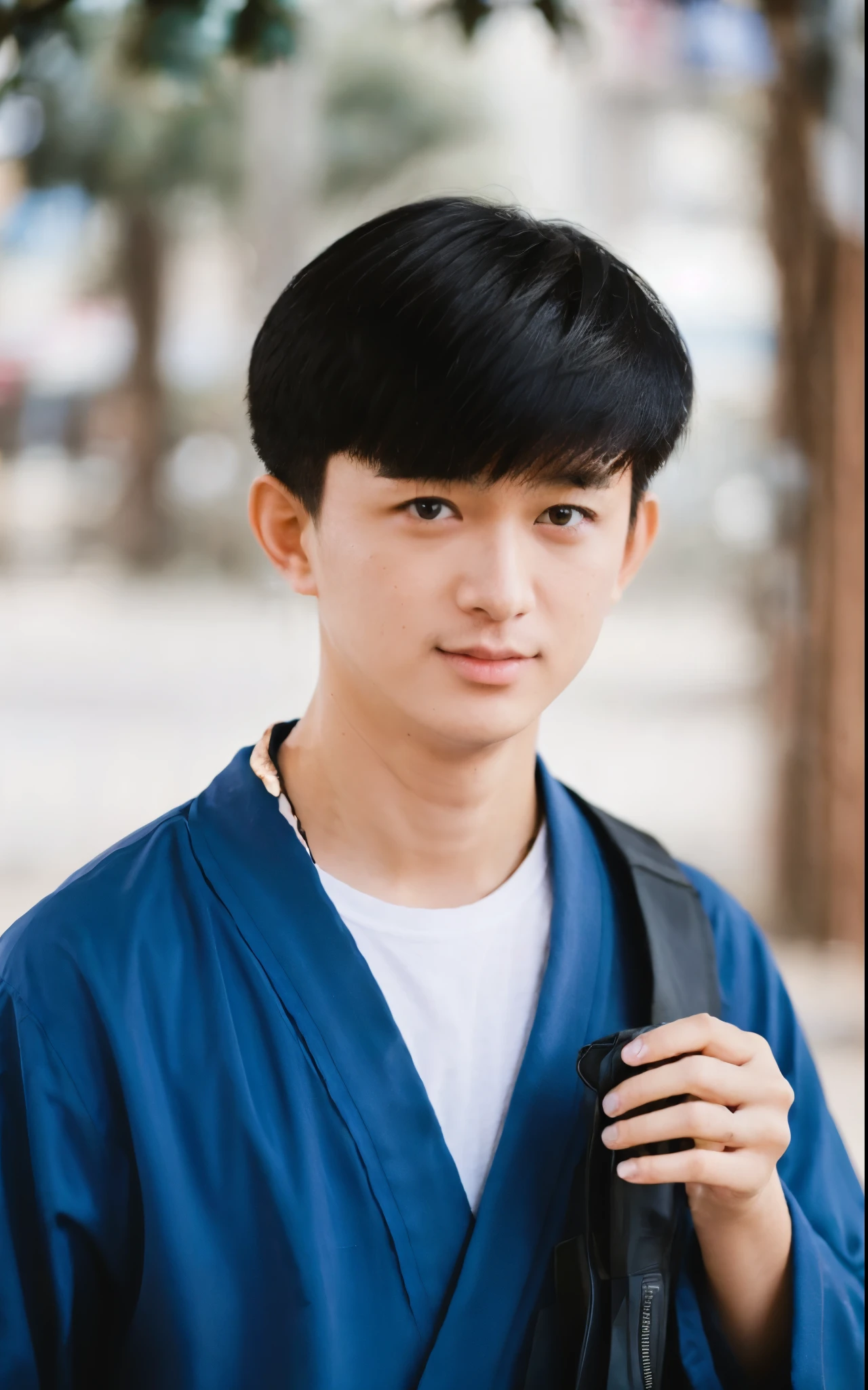 Good looking Japan person with black hair, Good looking boy in a blue kimono, Good looking boy walking in an amusement park, Good looking boy with short black hair, Photorealistic anime boy rendering, Real Life Anime Boy, Realistic young anime boys, Charming anime boys, realistic anime 3 d style, photorealistic anime, Cool realistic portrait, 3 d anime realistic, Hyper realistic anime, With black hair, With short hair