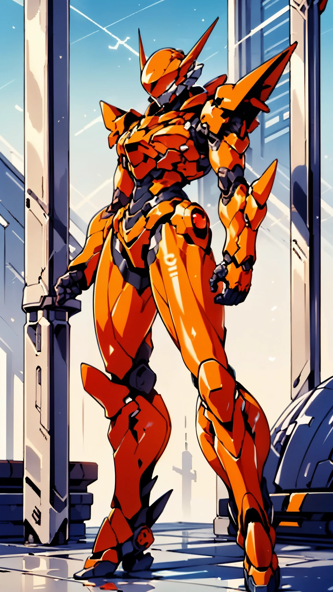A woman adorned in fantasy-style full-body armor, a crown-concept fully enclosed helmet that unveils only her eyes, a composite layered chest plate, fully encompassing shoulder and hand guards, a lightweight waist armor, form-fitting shin guards, the overall design is heavy-duty yet flexible, ((the armor gleams with a golden glow, complemented by red and blue accents)), exhibiting a noble aura, she floats above a fantasy-surreal high-tech city, this character embodies a finely crafted fantasy-surreal style armored hero in anime style, exquisite and mature manga art style, (Queen bee mixed with Spider concept Armor, plasma, blood), ((Element, energy, elegant, goddess, femminine:1.5)), metallic, high definition, best quality, highres, ultra-detailed, ultra-fine painting, extremely delicate, professional, anatomically correct, symmetrical face, extremely detailed eyes and face, high quality eyes, creativity, RAW photo, UHD, 32k, Natural light, cinematic lighting, masterpiece-anatomy-perfect, masterpiece:1.5