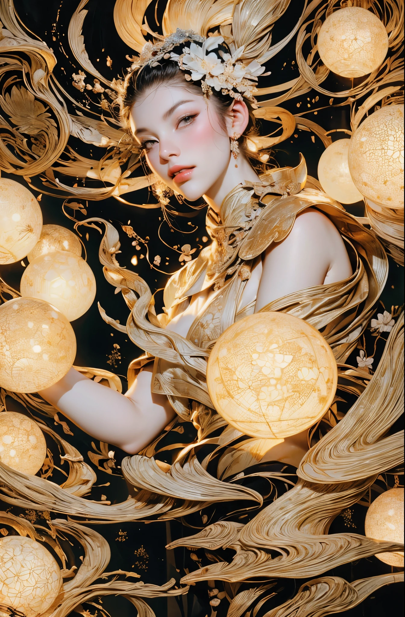 (masterpiece:1.3), (8k, Realistic, RAW Photos, Best image quality: 1.4), Fair-skinned fairy woman、short hair、Cleavage:2.0、Highly detailed face、Attention to detail、double eyelid、Sharp focus:1.2、Beautiful woman:1.4、highest quality、masterpiece、Ultra-high resolution、(Realistic:1.4)、Highly detailed and professionally lit smiles、カーネ・グリフィスを彷彿andさせる非常に詳細な線画, (Donald Trump'clown:1.7), (balloon:1.4), With the power of Vadim Kassim'大胆な色彩and質感, Light and airy, Like the works of Carl Larsson, dark background, dark, evil, fire, パスカル・ブランシュ風の超Realisticなキャラクター, pastel, Grace, Draandic lighting, Expressive camera angles, and, Concept Art, amusement park, masterpiece