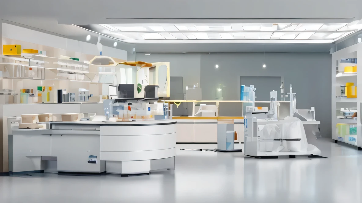Reduce the lab、drugs and other elements，Leave space in the middle of the image