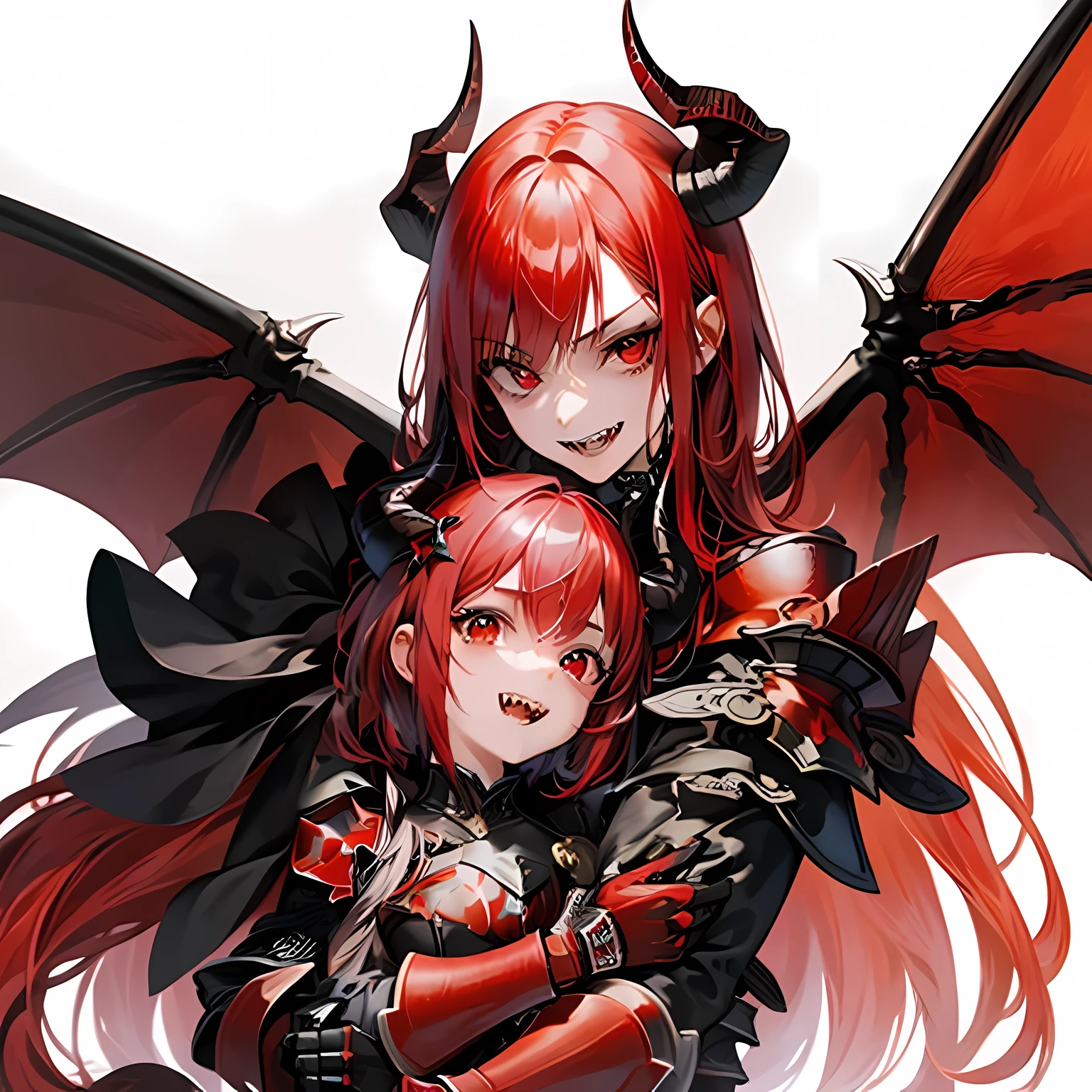 (((black and red armor)))