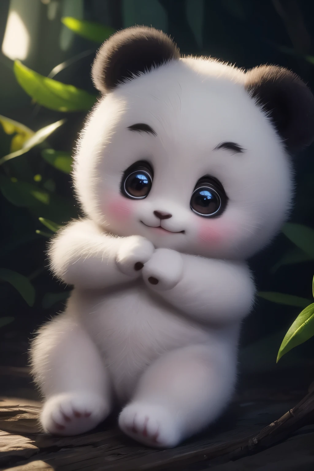 (artwork), (best quality), (ultra-detailed), (Full body:1.2), Super cute, baby, Pixar, baby panda in pajamas, Big bright eyes, cuddly, smile, Delicate and fine, tales of fairies, Incredibly highly detailed, Pixar Style, bright color palette, natural light, Simple background with pure color, octane rendering, trending on Artstation, wonderful, ultra wide angle, 8K, high definition, Realistic