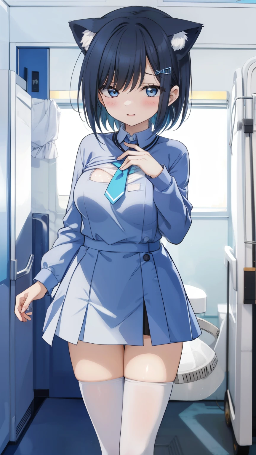 Also:zero&#39;s Alsom、light blue hair、short hair、table top、High resolution、many girls multiple girls、large crowd、lots of cute girls、big and full breasts、naughty body、See-through、throw、、whole body、Are standing、Look up at me、confused face、blush、embarrassing、Excited、white breath、black pantyhose、female shape&#39;Private parts are clearly visible、I can see your nipples、white skirt、micro mini skirt、very short skirt、hospital、hospital room、Many people々々々々、in the crowd、bare chest、show your chest、Upper grade、A lot of milk comes out from the nipples、Breast milk gushes from the nipple、white nurse uniform、cat ears nurse uniform、white one-piece nurse uniform、Bangs that cover one eye、pink hairpin、white sandals、white pantyhose、open your legs、open thighs、flip up the skirt yourself、lift the skirt