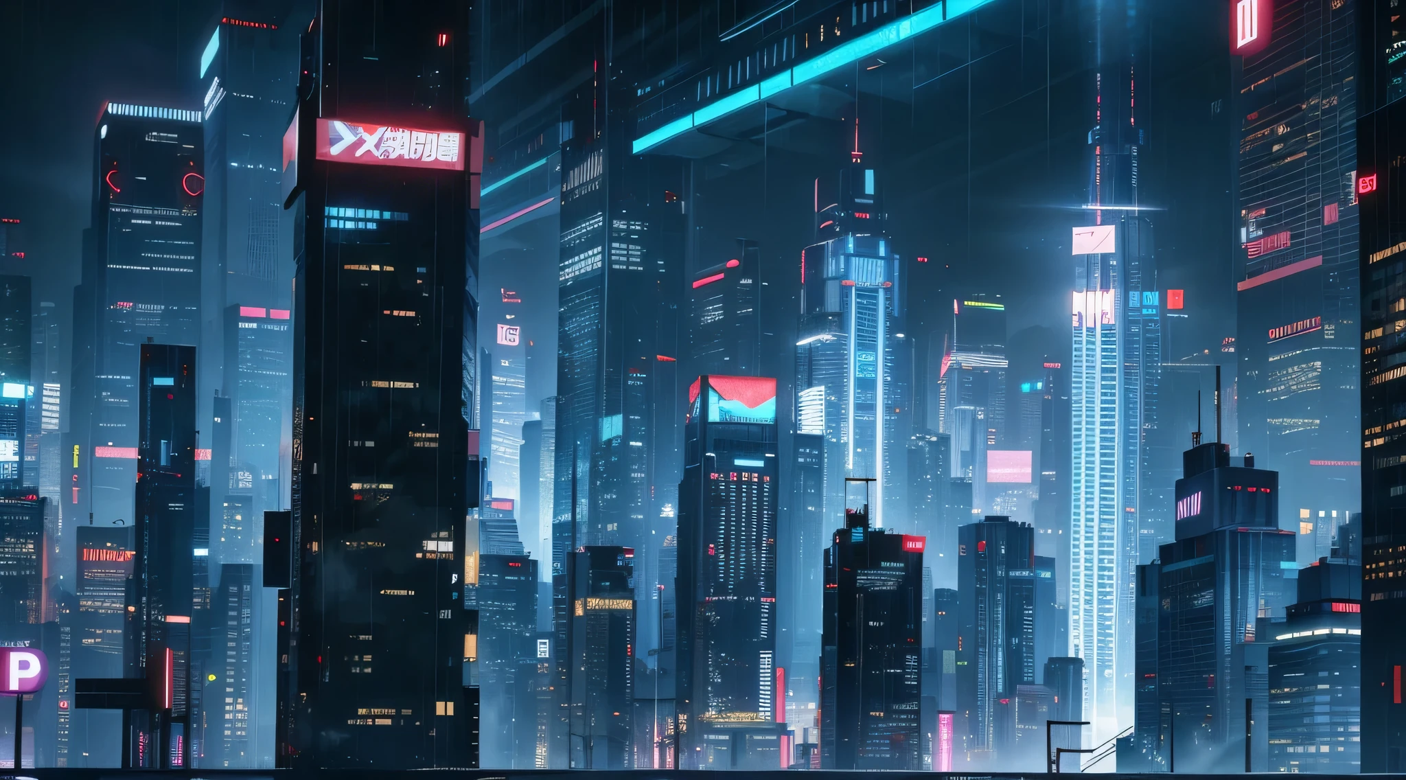 Lively cityscape with falling rain and city lights, Animated Cityscape HD, neo tokyo background, fond urbain futuriste, Cadre urbain cyberpunk, nuit - fond de ville, City in the background, devant un paysage urbain de science-fiction, Paysage urbain de style anime, ville cyberpunk pluvieuse, ville brillante au loin, Cadre urbain cyberpunk, Fond de ville cyberpunk, j'adore le cyberpunk,Two metal glass windows,