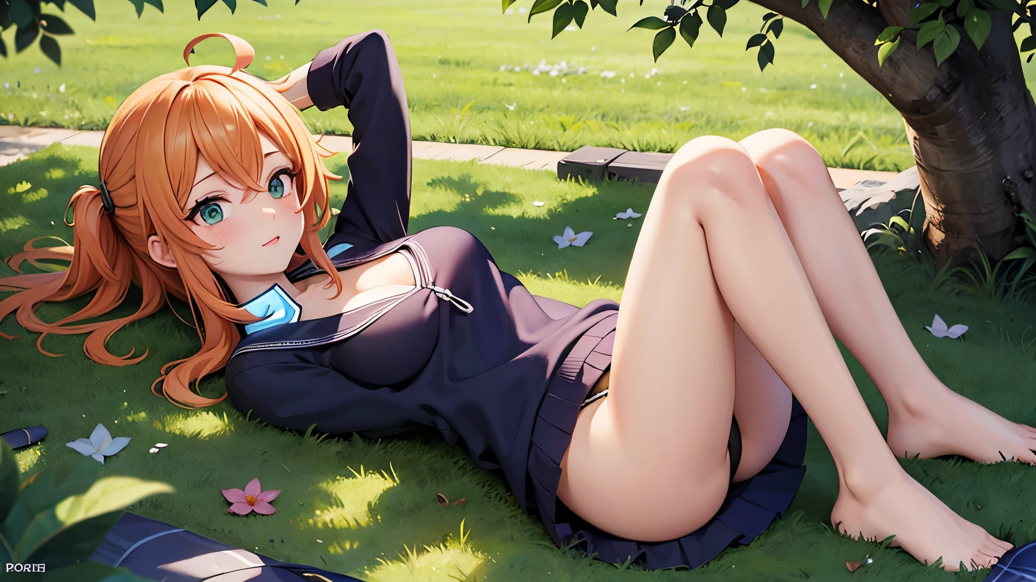 Nami in sweater and panties