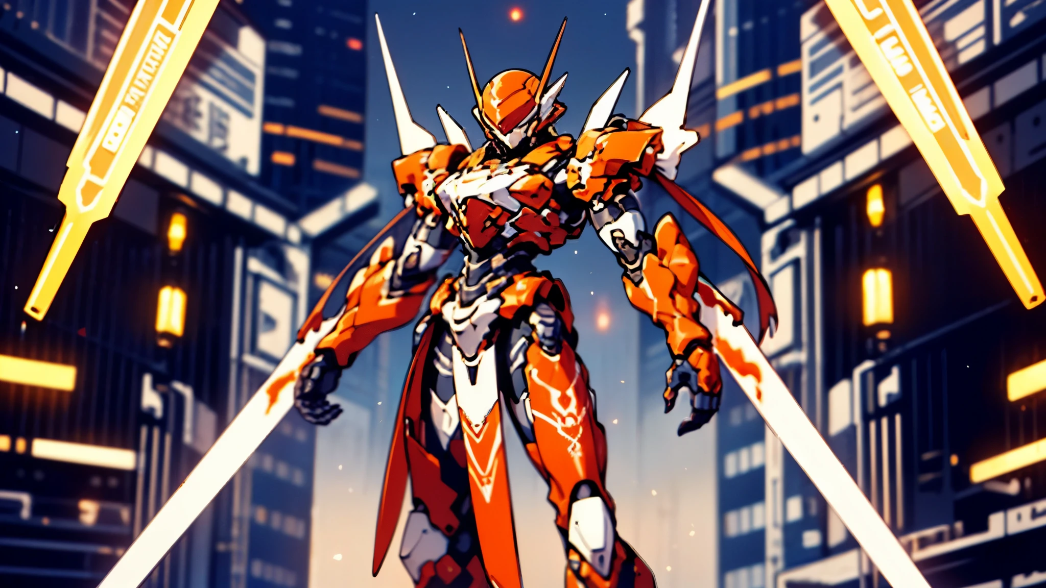 A woman adorned in fantasy-style full-body armor, a crown-concept fully enclosed helmet that unveils only her eyes, a composite layered chest plate, fully encompassing shoulder and hand guards, a lightweight waist armor, form-fitting shin guards, the overall design is heavy-duty yet flexible, ((the armor gleams with a golden glow, complemented by red and blue accents)), exhibiting a noble aura, she floats above a fantasy-surreal high-tech city, this character embodies a finely crafted fantasy-surreal style armored hero in anime style, exquisite and mature manga art style, (Queen bee mixed with Spider concept Armor, plasma, blood), ((Element, energy, elegant, goddess, femminine:1.5)), metallic, high definition, best quality, highres, ultra-detailed, ultra-fine painting, extremely delicate, professional, anatomically correct, symmetrical face, extremely detailed eyes and face, high quality eyes, creativity, RAW photo, UHD, 32k, Natural light, cinematic lighting, masterpiece-anatomy-perfect, masterpiece:1.5