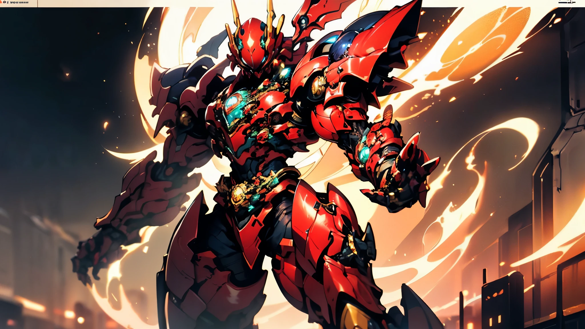 A woman adorned in fantasy-style full-body armor, a crown-concept fully enclosed helmet that unveils only her eyes, a composite layered chest plate, fully encompassing shoulder and hand guards, a lightweight waist armor, form-fitting shin guards, the overall design is heavy-duty yet flexible, ((the armor gleams with a golden glow, complemented by red and blue accents)), exhibiting a noble aura, she floats above a fantasy-surreal high-tech city, this character embodies a finely crafted fantasy-surreal style armored hero in anime style, exquisite and mature manga art style, (Queen bee mixed with Spider concept Armor, plasma, blood), ((Element, energy, elegant, goddess, femminine:1.5)), metallic, high definition, best quality, highres, ultra-detailed, ultra-fine painting, extremely delicate, professional, anatomically correct, symmetrical face, extremely detailed eyes and face, high quality eyes, creativity, RAW photo, UHD, 32k, Natural light, cinematic lighting, masterpiece-anatomy-perfect, masterpiece:1.5