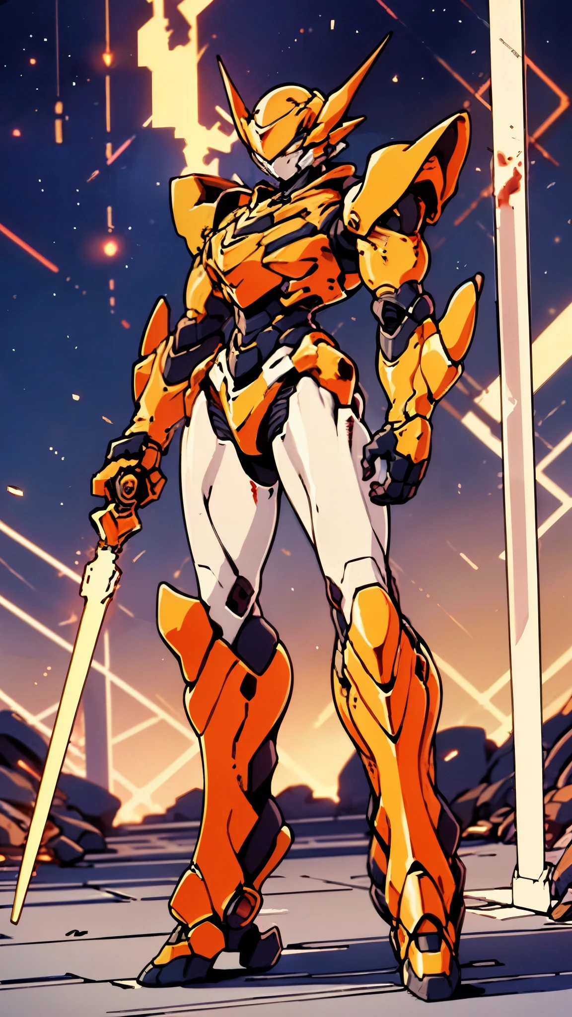 A woman adorned in fantasy-style full-body armor, a crown-concept fully enclosed helmet that unveils only her eyes, a composite layered chest plate, fully encompassing shoulder and hand guards, a lightweight waist armor, form-fitting shin guards, the overall design is heavy-duty yet flexible, ((the armor gleams with a golden glow, complemented by red and blue accents)), exhibiting a noble aura, she floats above a fantasy-surreal high-tech city, this character embodies a finely crafted fantasy-surreal style armored hero in anime style, exquisite and mature manga art style, (Queen bee mixed with Spider concept Armor, plasma, blood), ((Element, energy, elegant, goddess, femminine:1.5)), metallic, high definition, best quality, highres, ultra-detailed, ultra-fine painting, extremely delicate, professional, anatomically correct, symmetrical face, extremely detailed eyes and face, high quality eyes, creativity, RAW photo, UHD, 32k, Natural light, cinematic lighting, masterpiece-anatomy-perfect, masterpiece:1.5