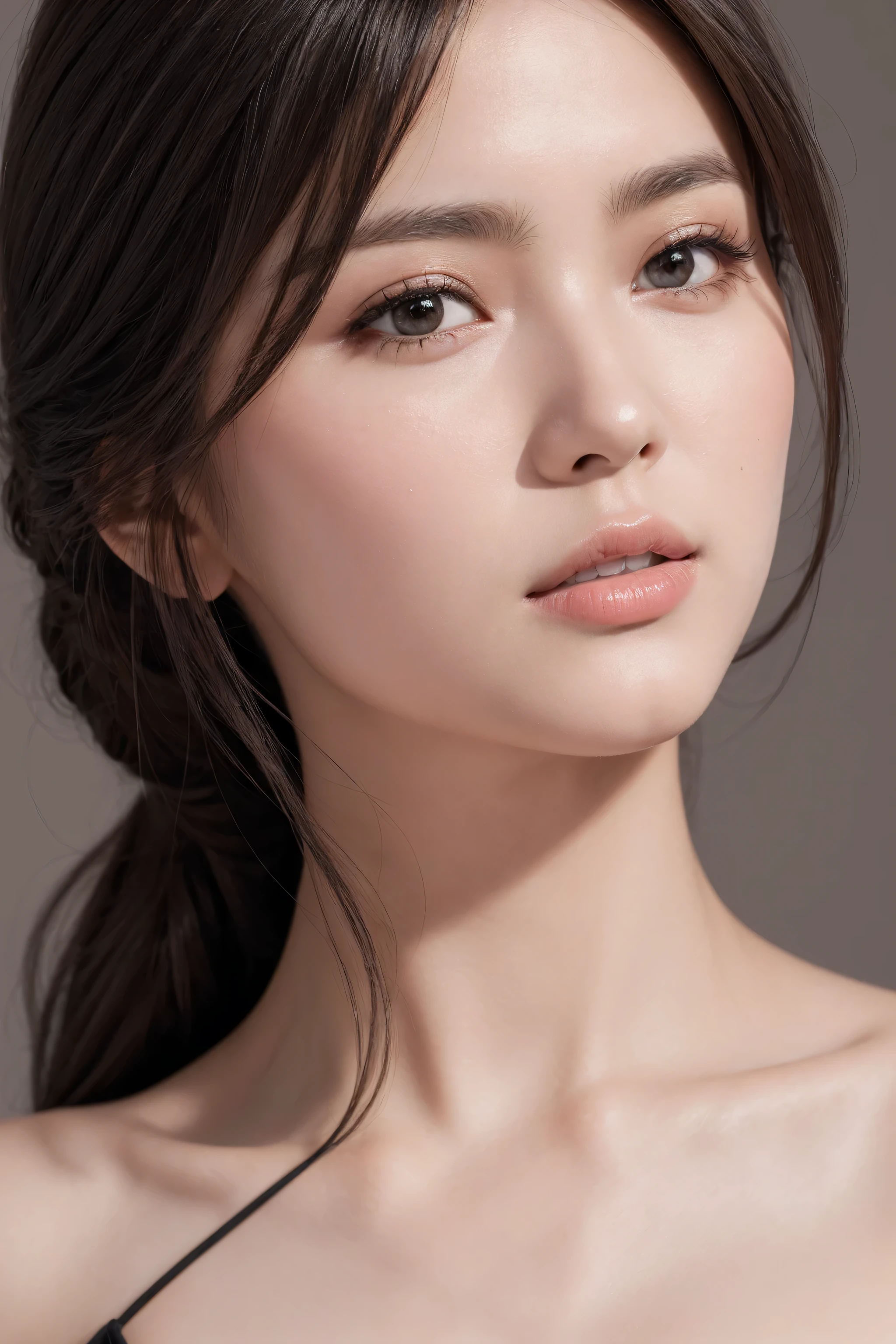 dressed ((super elaborate extravagant microscopic evening wear:1.23)), ((details of a very beautiful face:1.3)), ((Ultra-realistic最high quality))16k resolution, ((photo realistic:1.55)), (1 girl:1.4)21 year old, fashion supermodel、cinematic lighting, (Increase quality:1.2), (best quality real texture skin:1.2), (ultra detailed eyes:1.2)), finely detailed face, ((finely quality eyes:1.2)), (tired and sleepy and satisfied:0.0), (detailed lips:1.33)、(Detailed nose:1.2)、(Increase body line mood:1.1), (Increase skin texture beauty:1.3), ((ccurate, award winning:1.2)), (absurdres) ((sharp focus)), UHD,